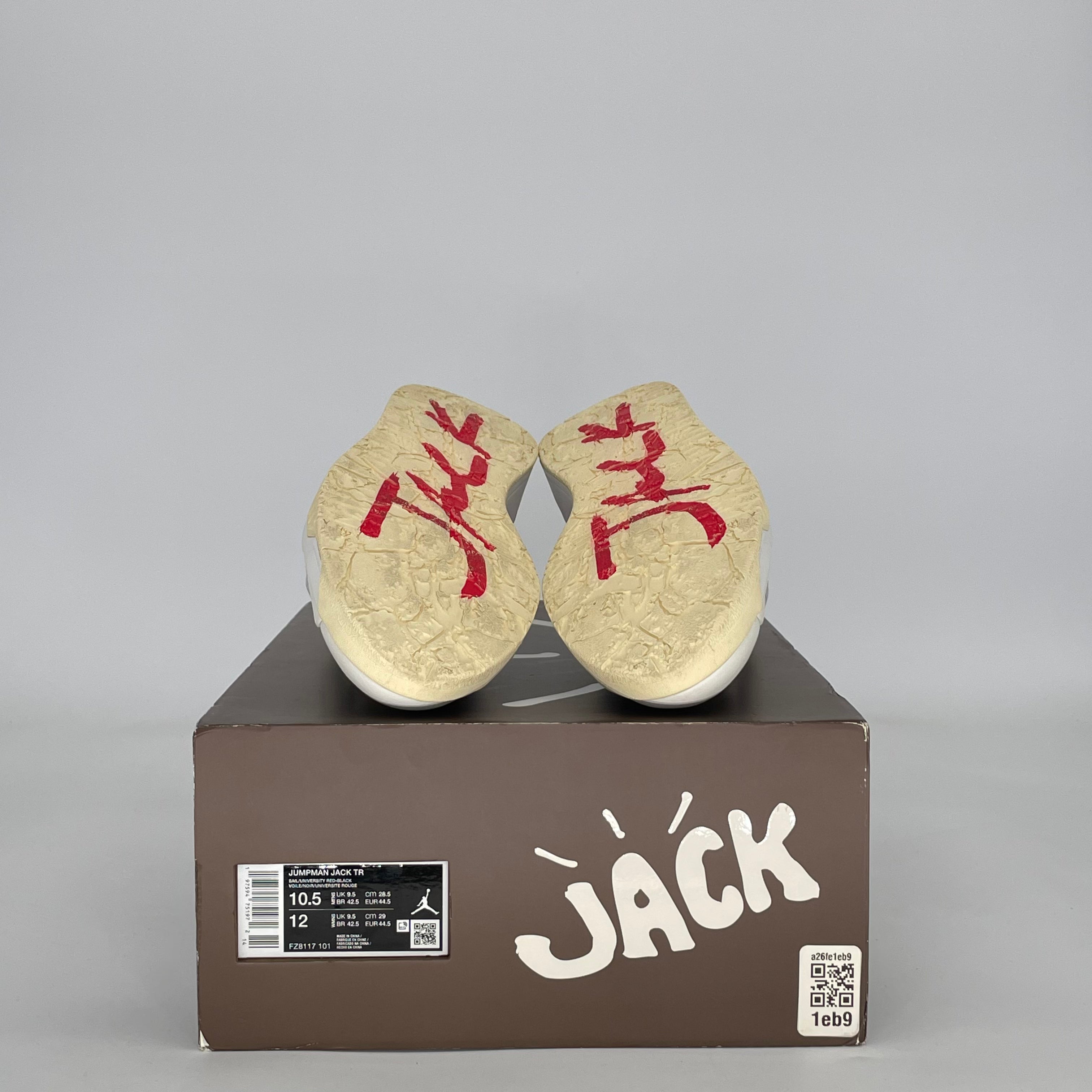 AIR JORDAN JUMPMAN JACK TR X TRAVIS SCOTT UNIVERSITY RED FZ8117-101 SIZE 10/11.5W