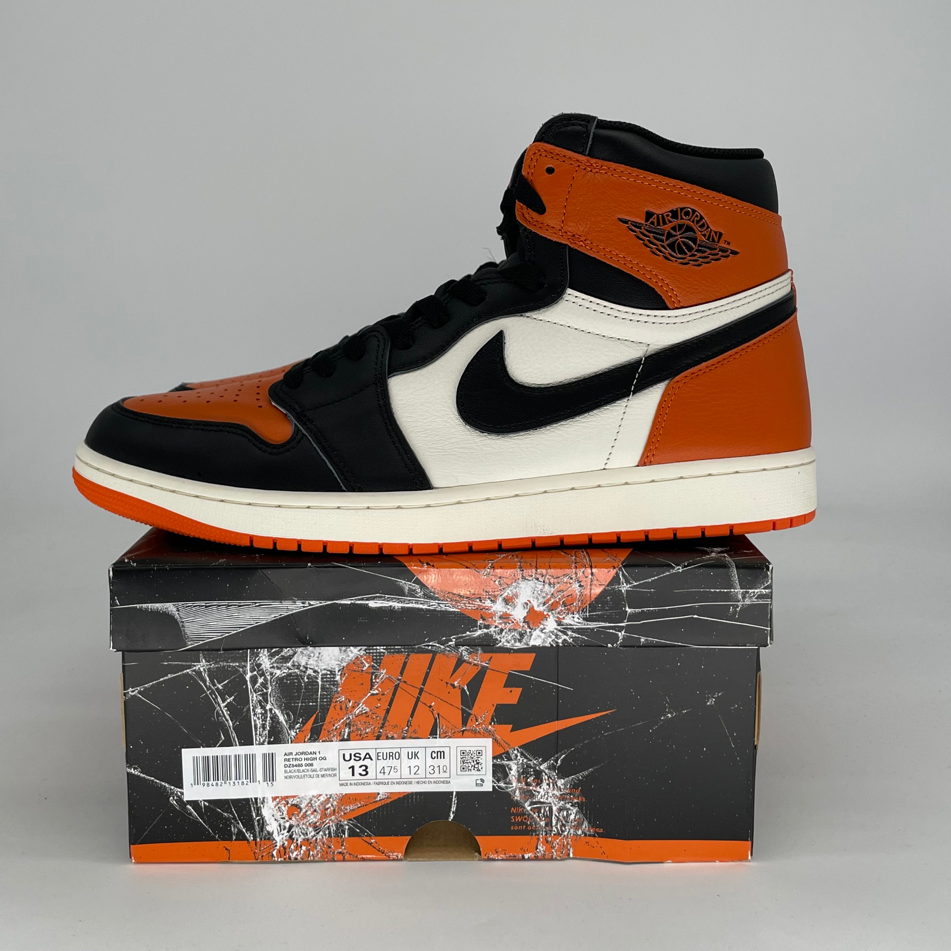 AIR JORDAN 1 SHATTERED BACKBOARD DZ5485-008 SIZE 13/14.5W