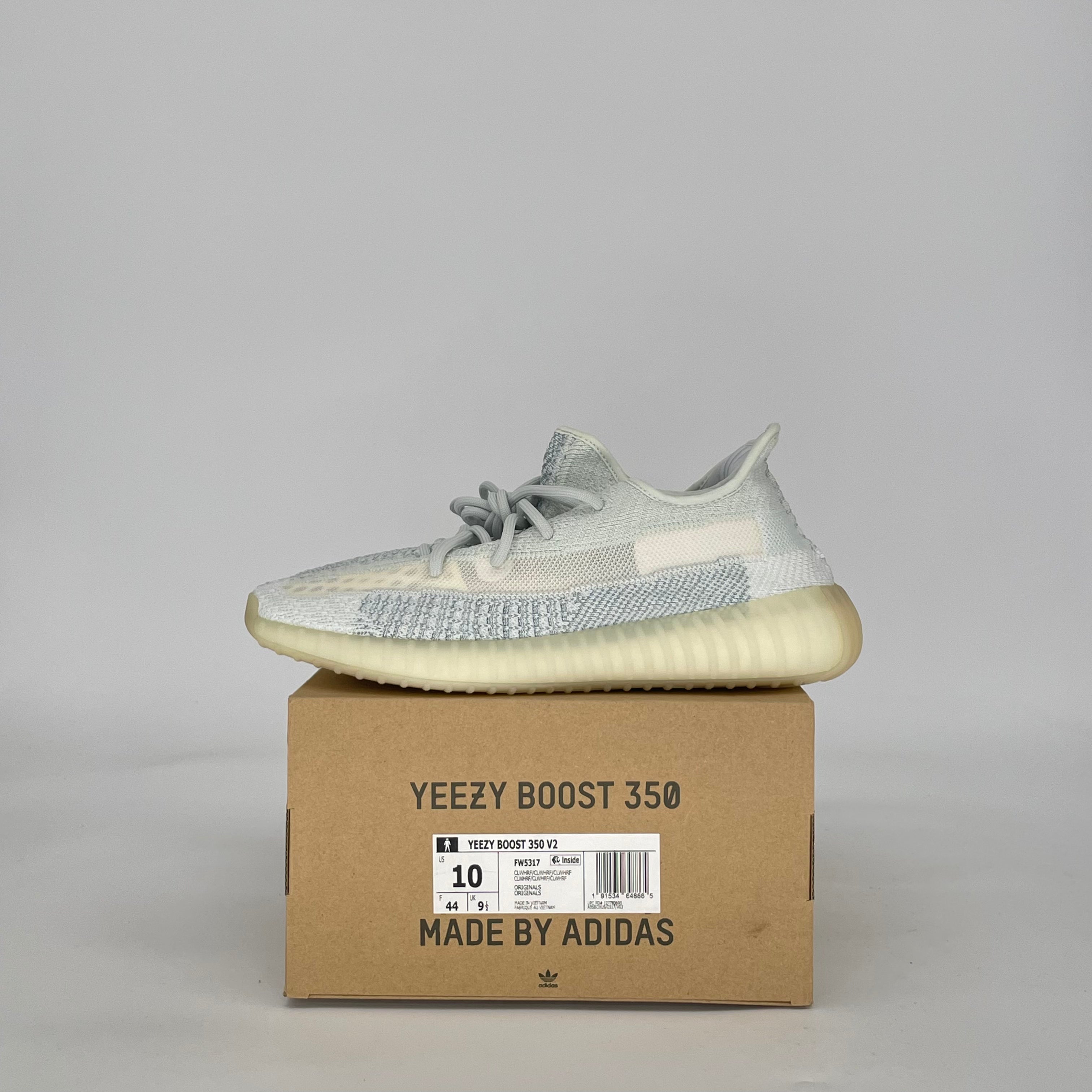 ADIDAS YEEZY BOOST 350 V2 CLOUD WHITE (REFLECTIVE) FW5317 SIZE 10/11.5W