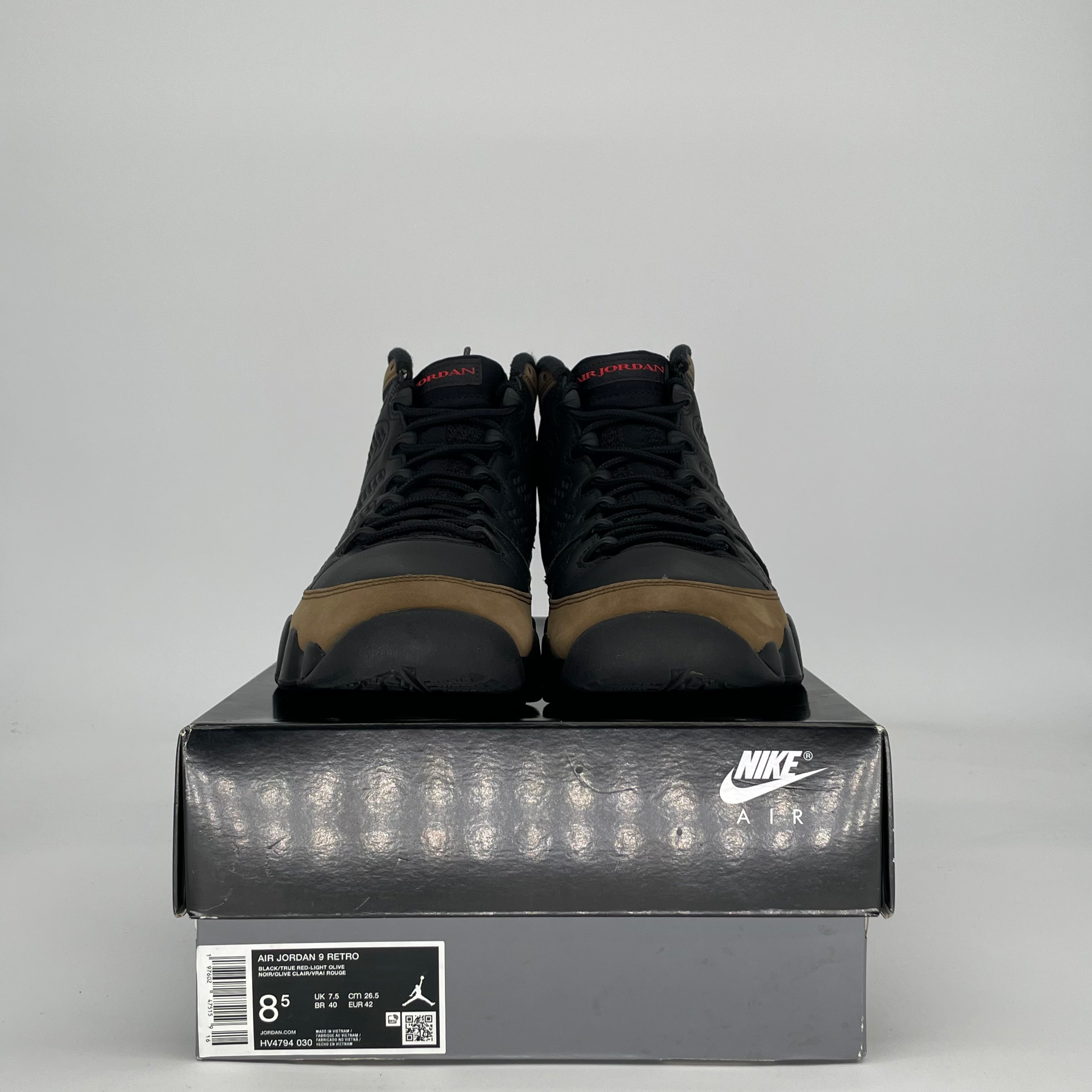 AIR JORDAN 9 OLIVE HV4794-030 SIZE 8.5/10W