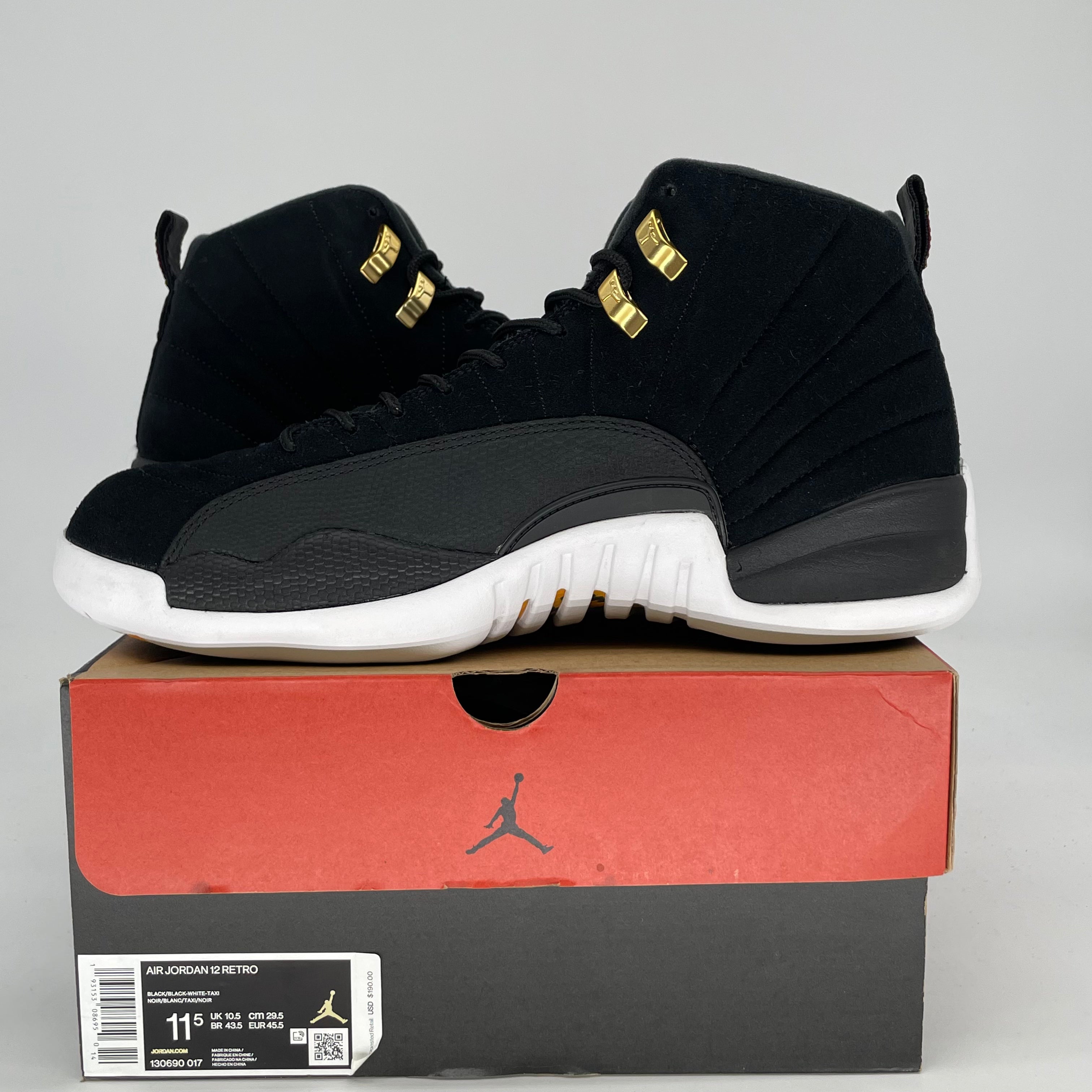 AIR JORDAN 12 REVERSE TAXI 130690-017 SIZE 11.5/13W