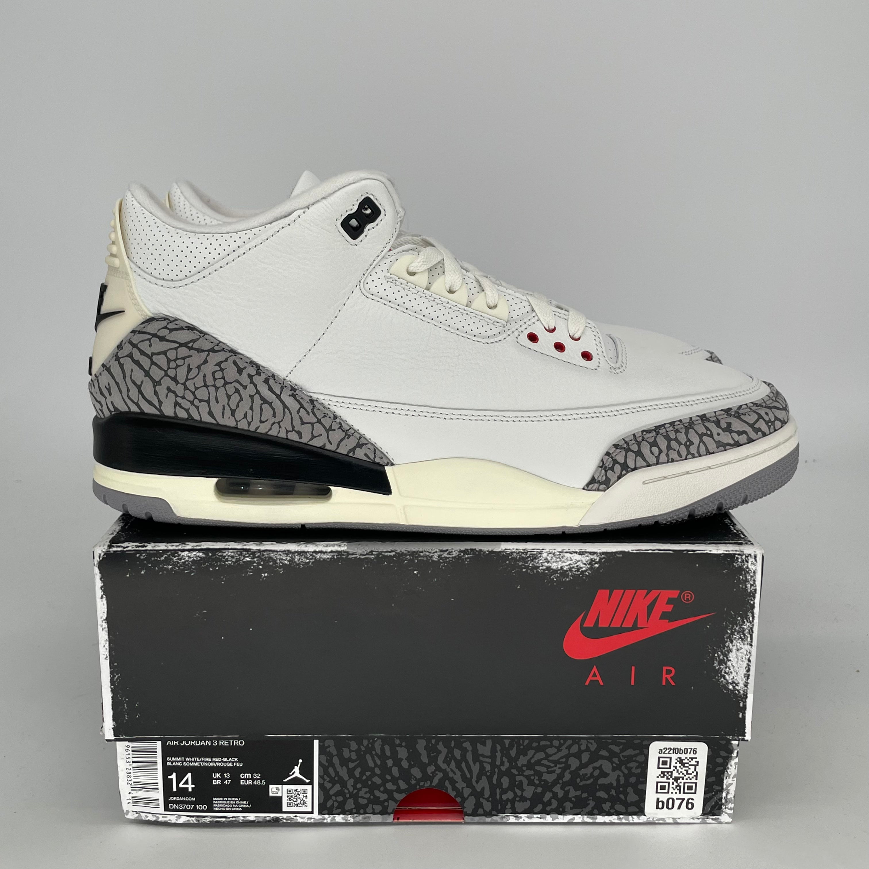 AIR JORDAN 3 WHITE CEMENT REIMAGINED SIZE 14/15.5W DN3707-100