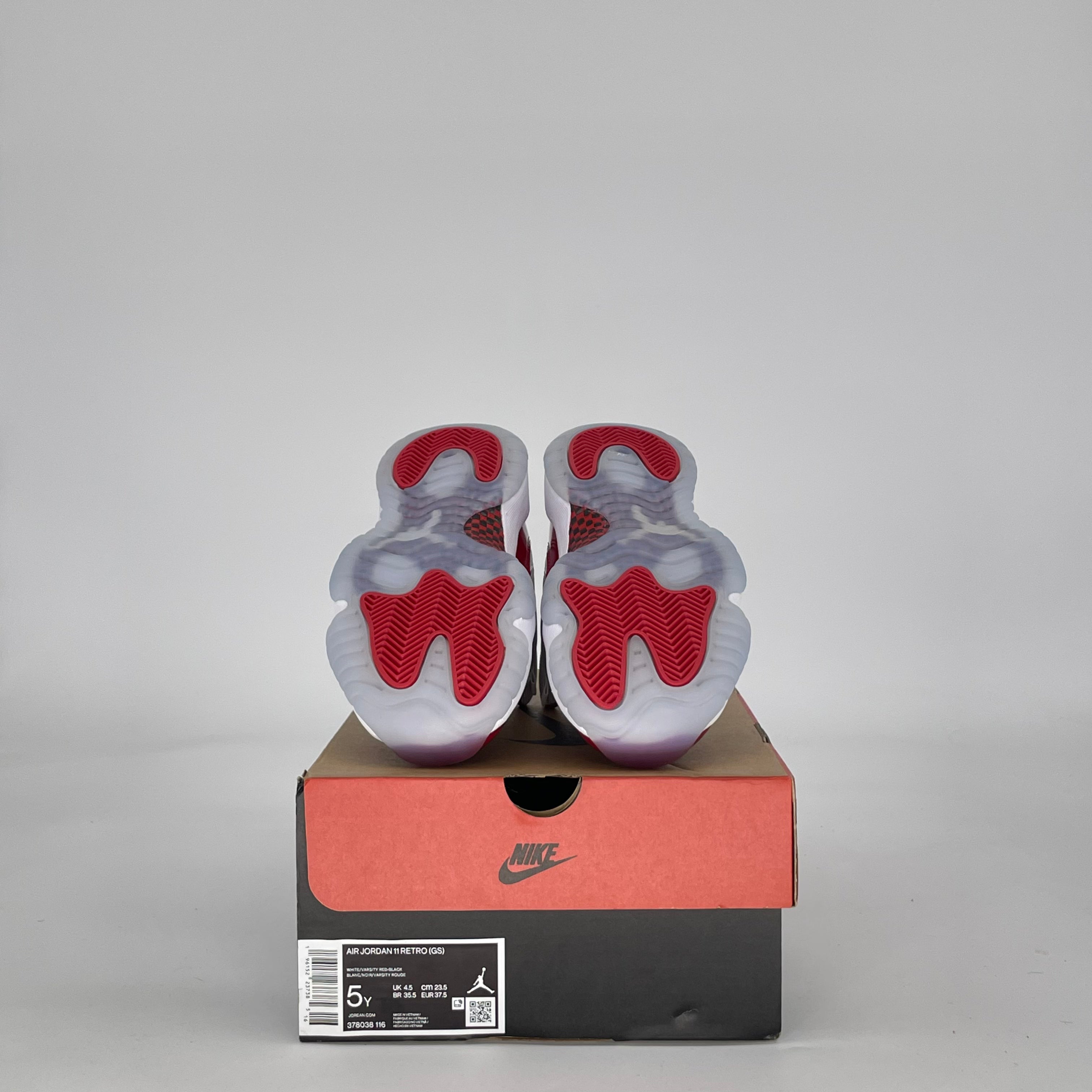 AIR JORDAN 11 CHERRY (2022) 378038-116 SIZE 5/6.5W GS