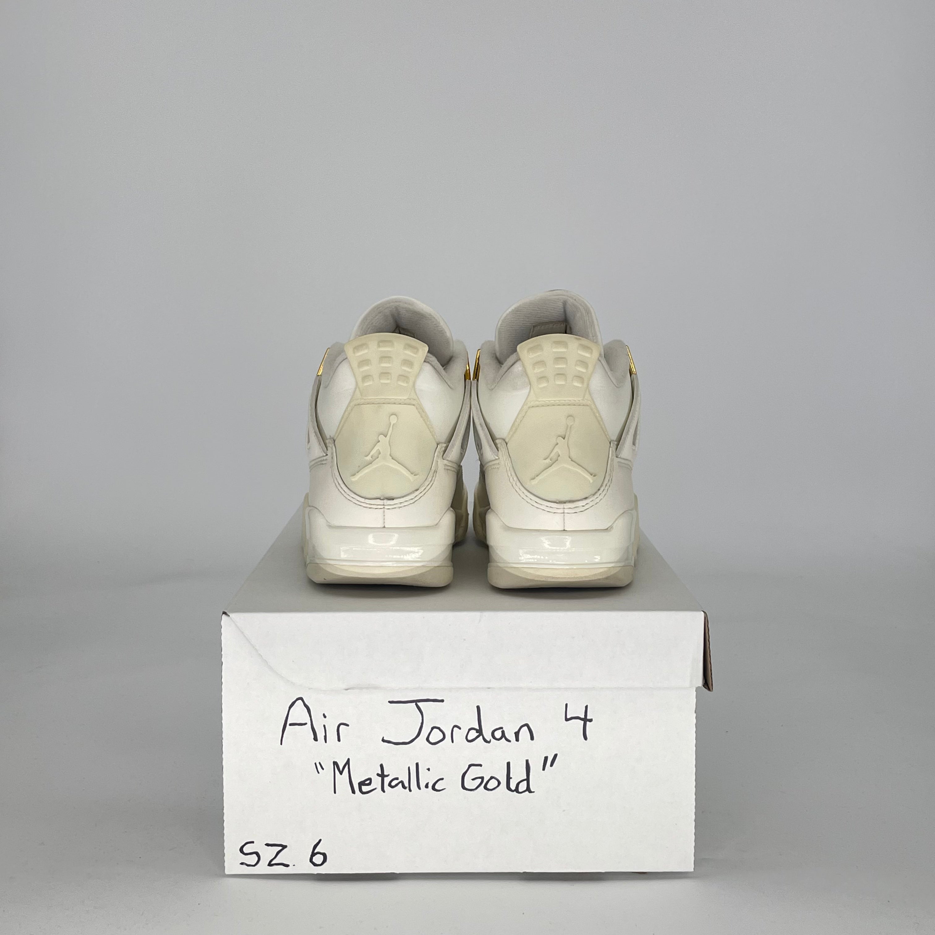 AIR JORDAN 4 METALLIC GOLD AQ9129-170 SIZE 6/7.5W GS