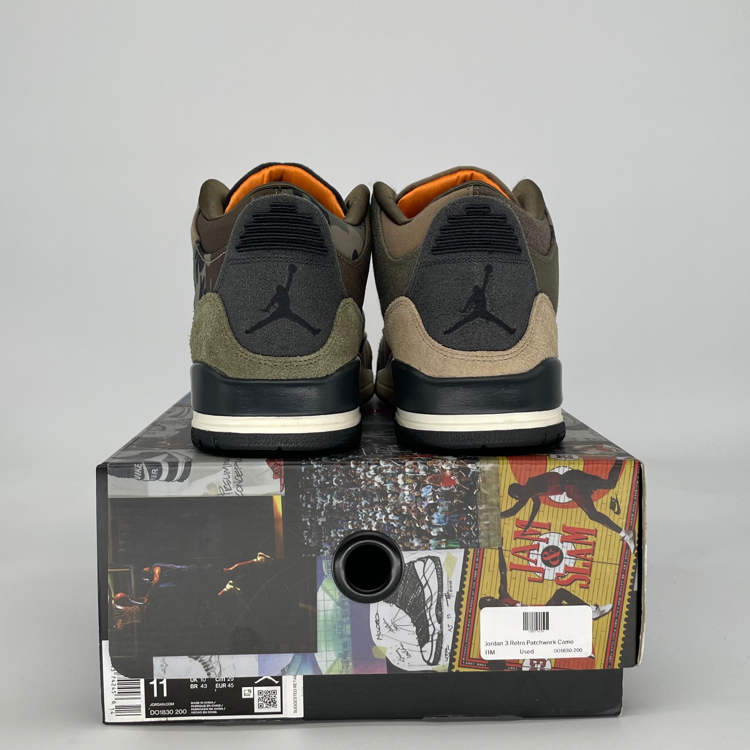 AIR JORDAN 3 PATCHWORK CAMO DO1830-200 SIZE 11/12.5W