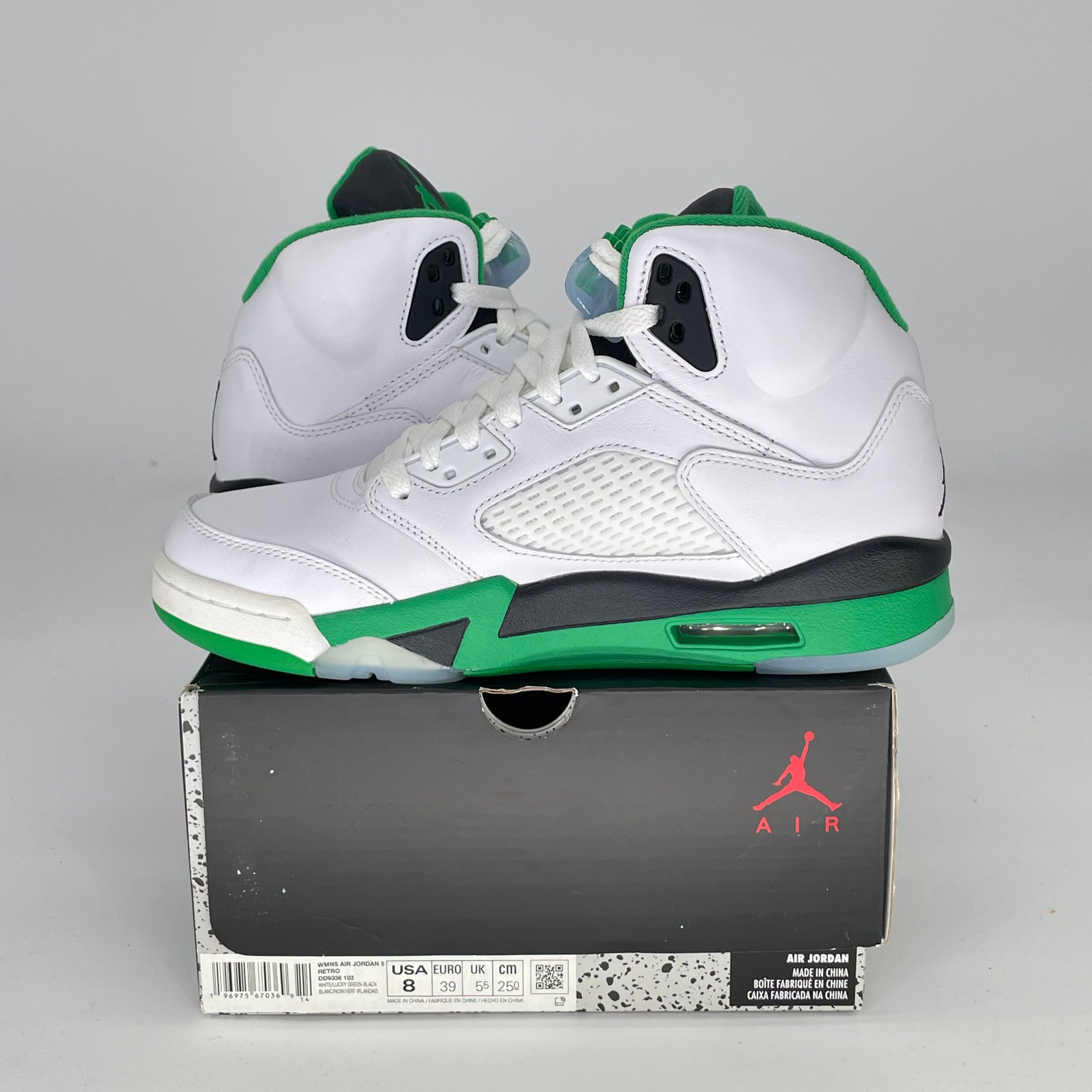 AIR JORDAN 5 LUCKY GREEN W DD9336-103 SIZE 6.5/8W