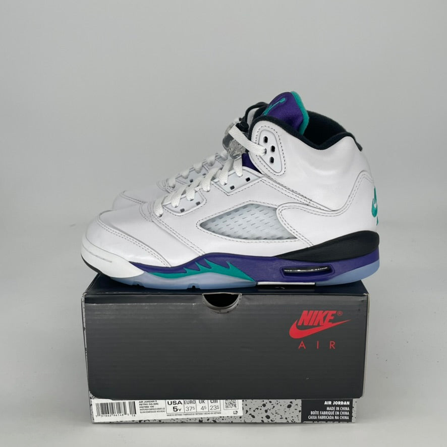 AIR JORDAN 5 GRAPE HQ7980-100 SIZE 5/6.5W