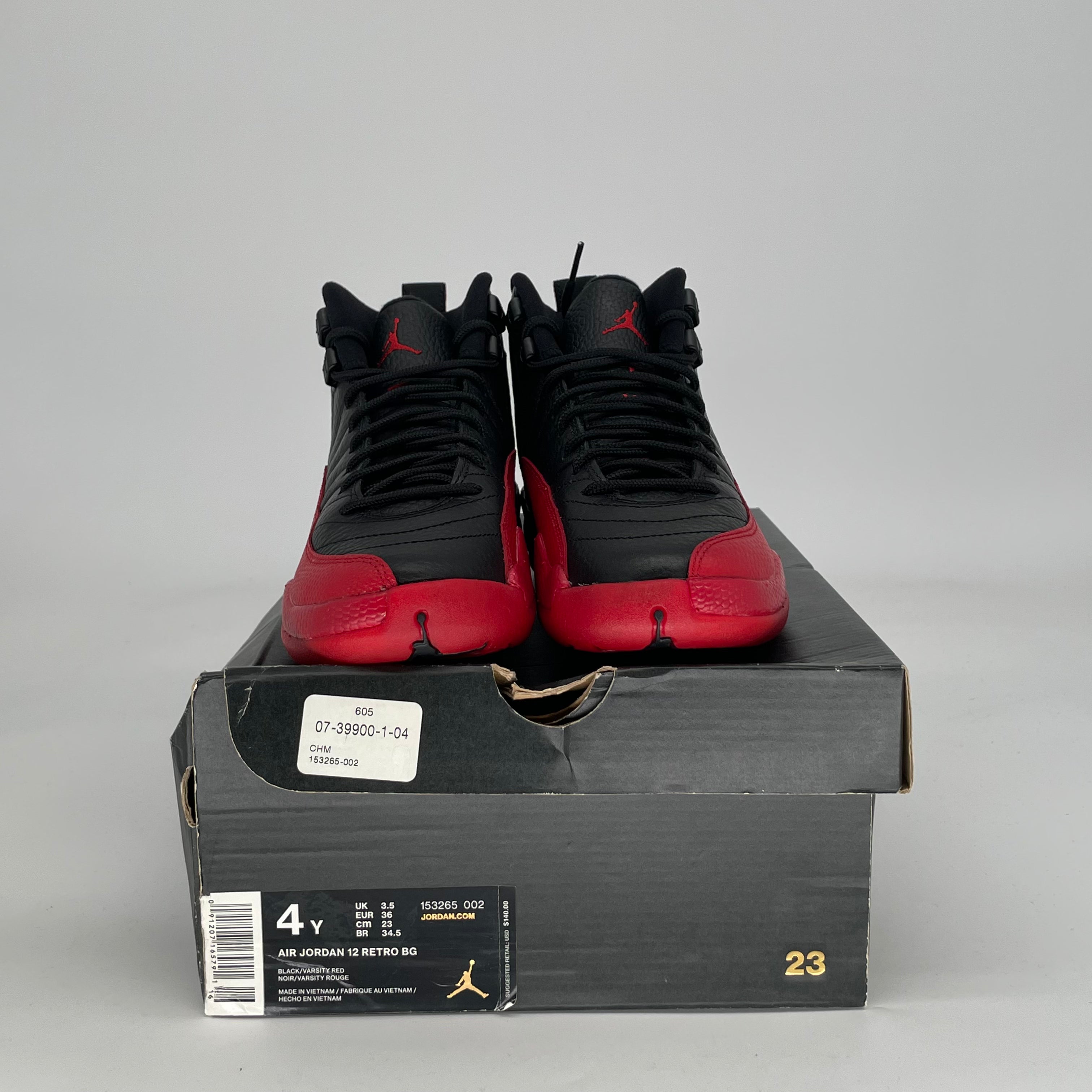 AIR JORDAN 12 FLU GAME 153265-002 SIZE 4/5.5W