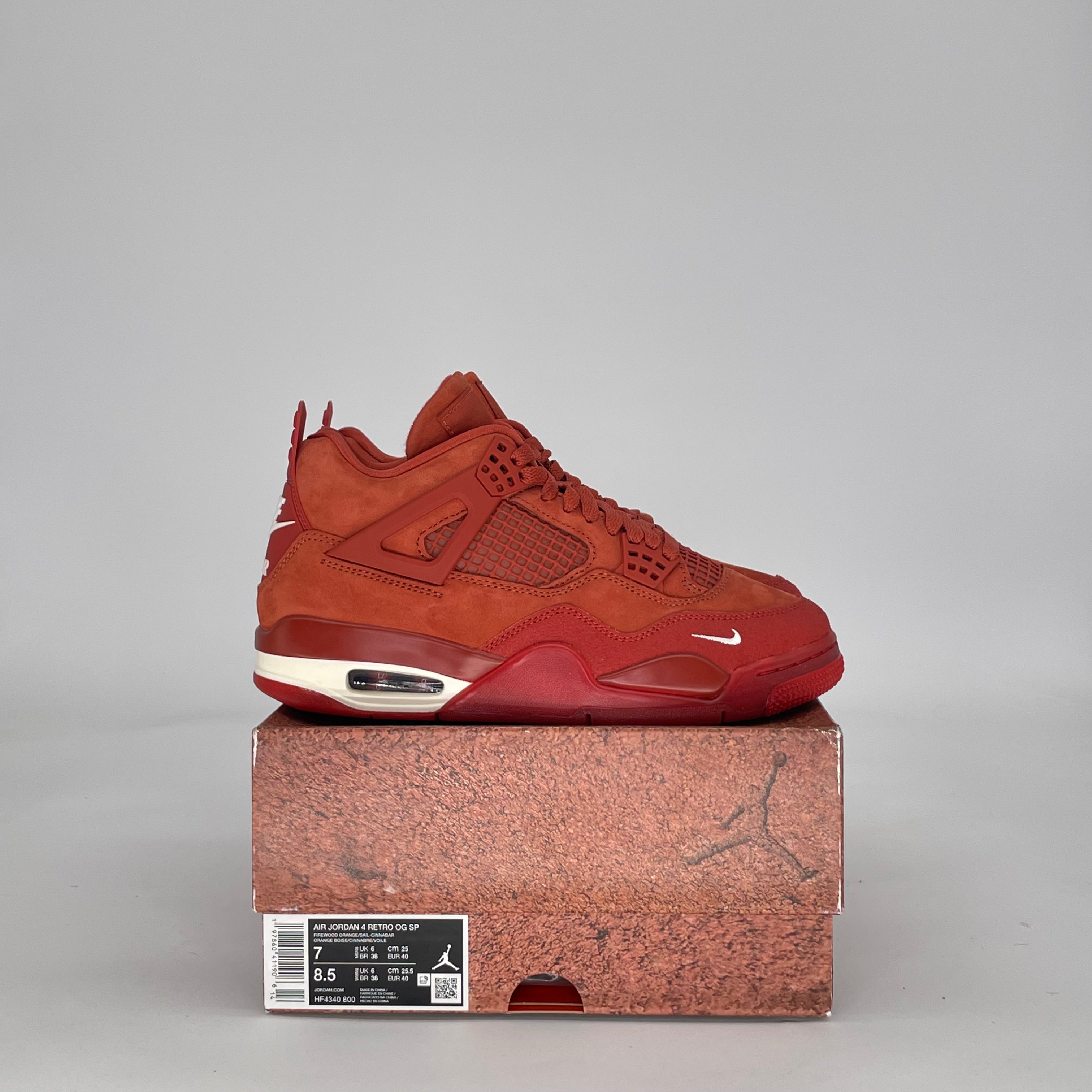 AIR JORDAN 4 NIGEL SYLVESTER BRICK BY BRICK HF4340-800 SIZE 7/8.5W GS