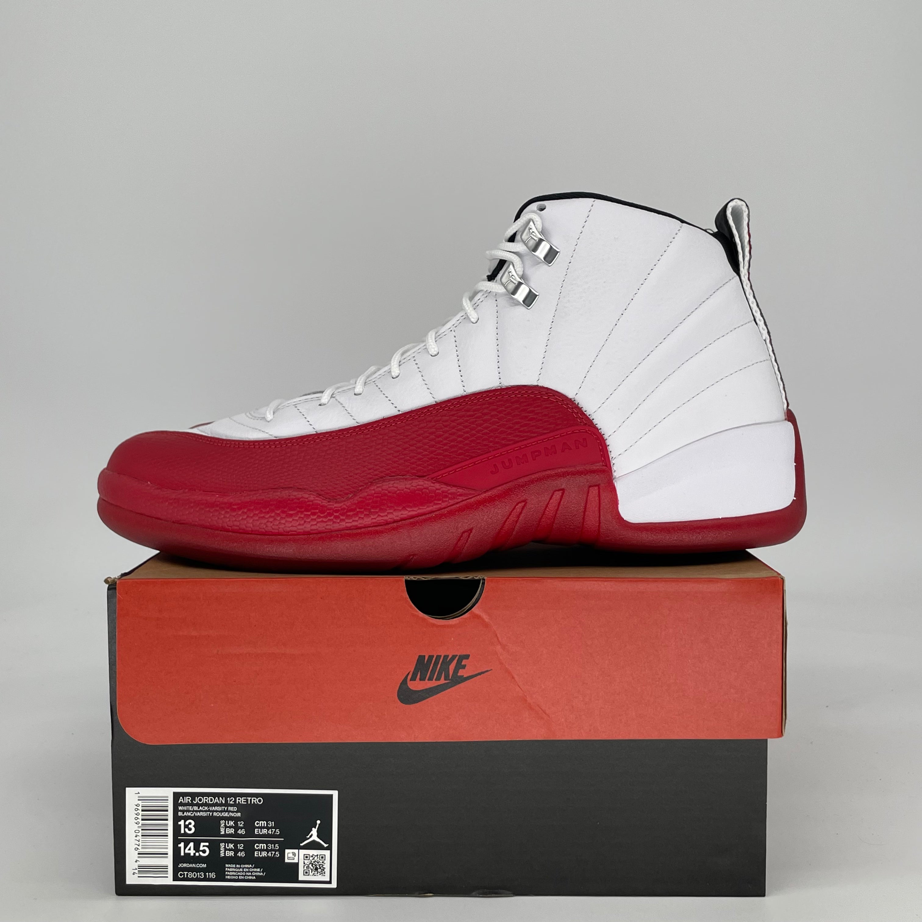 AIR JORDAN 12 CHERRY CT8013-116 SIZE 13/14.5W