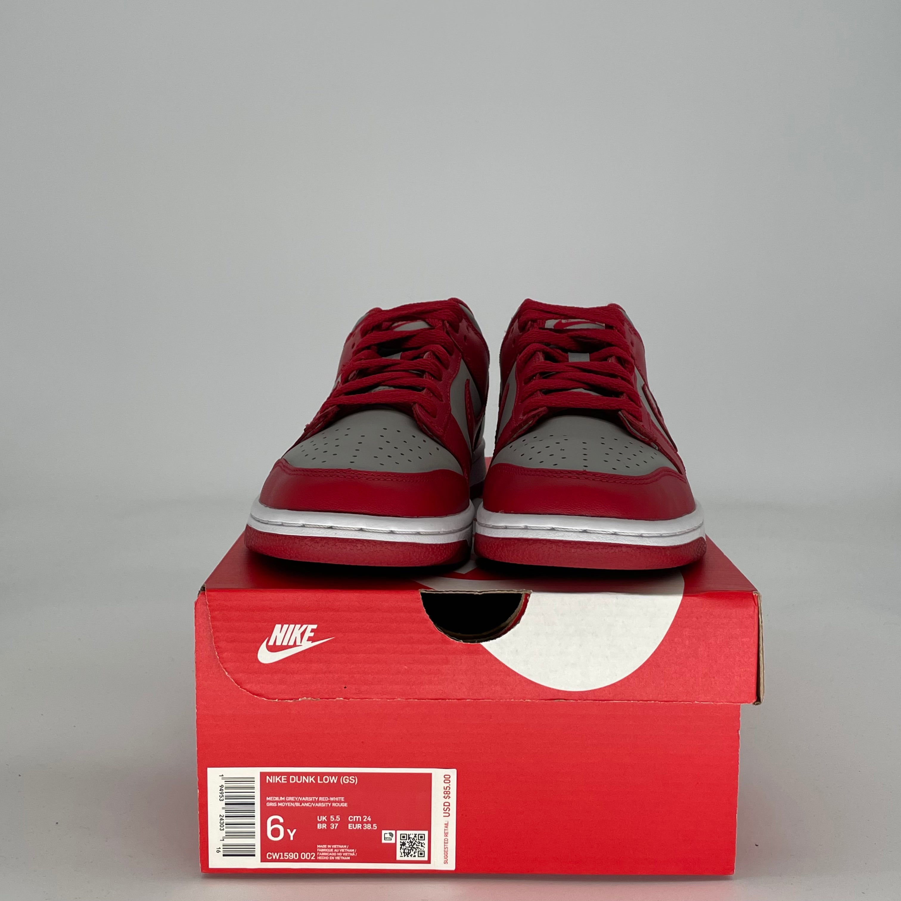 NIKE DUNK LOW UNLV CW1590-002 SIZE 6/7.5W