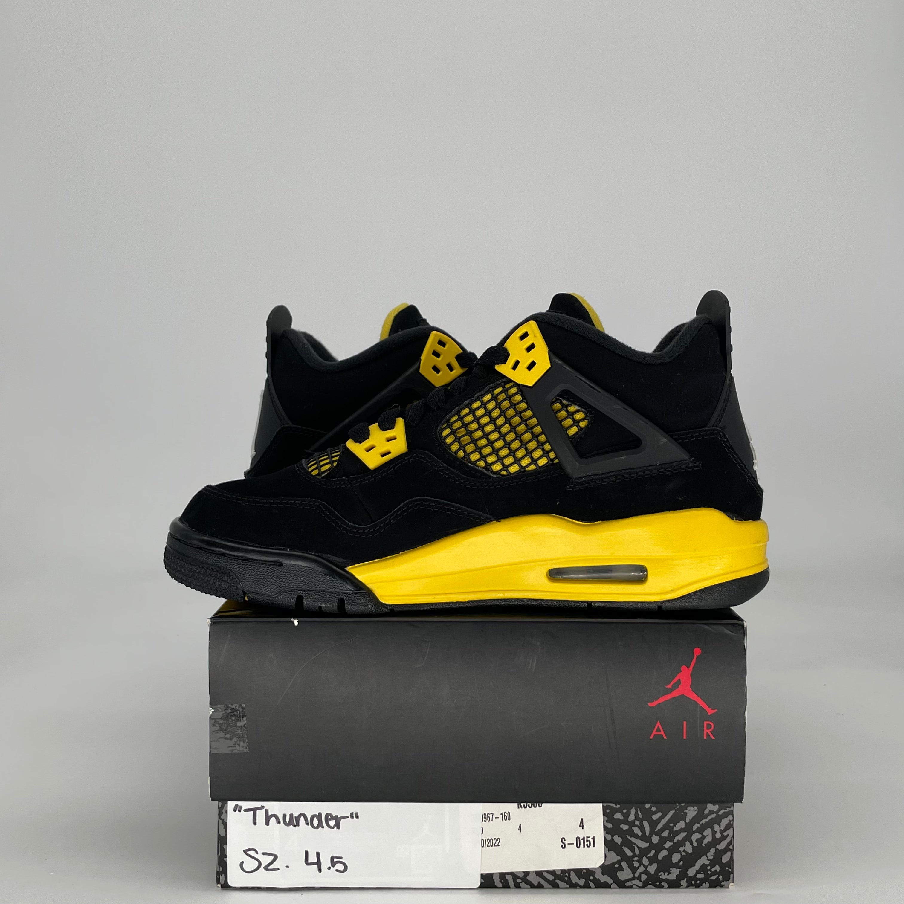 AIR JORDAN 4 THUNDER 408452-017 SIZE 4.5/6W