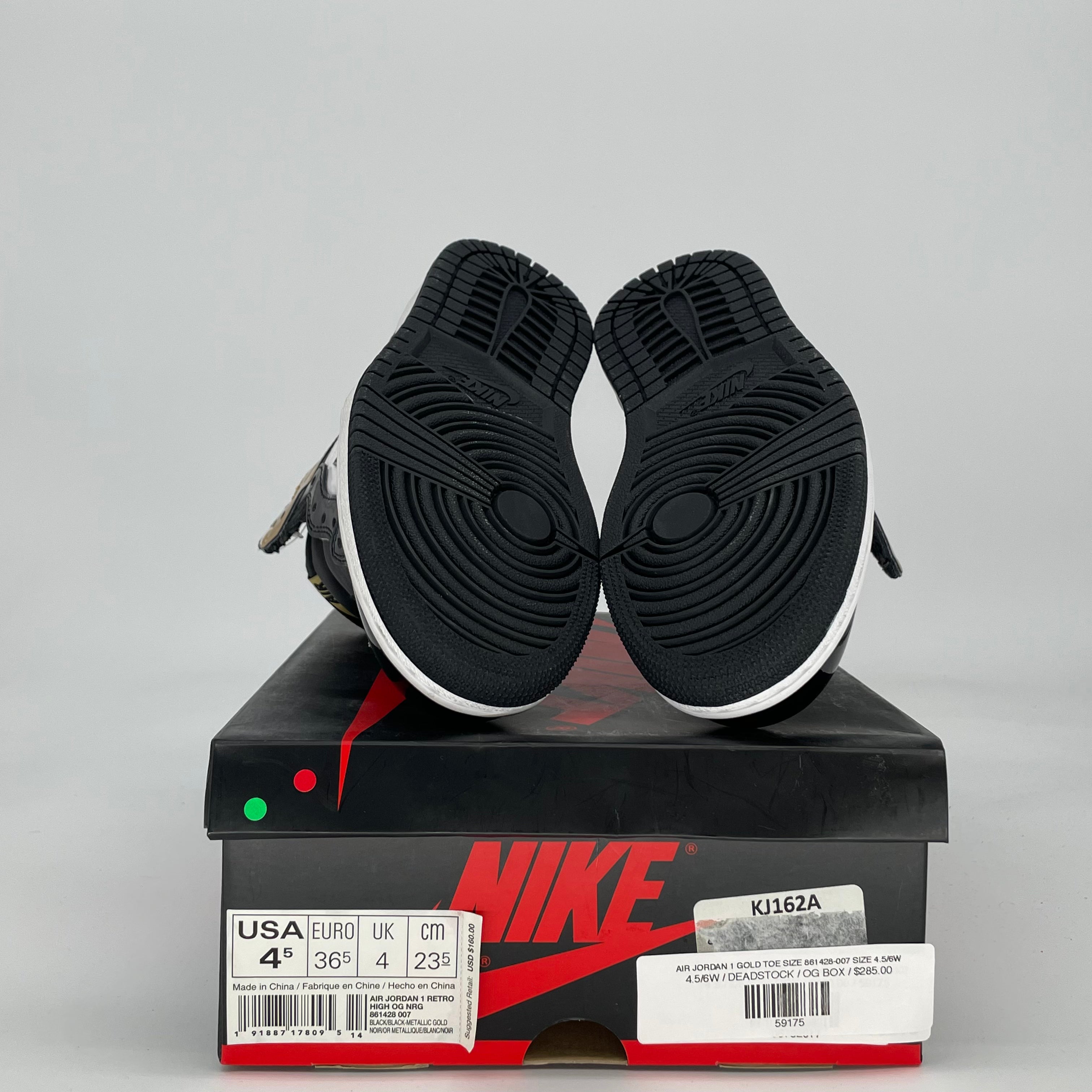 AIR JORDAN 1 GOLD TOE SIZE 861428-007 SIZE 4.5/6W