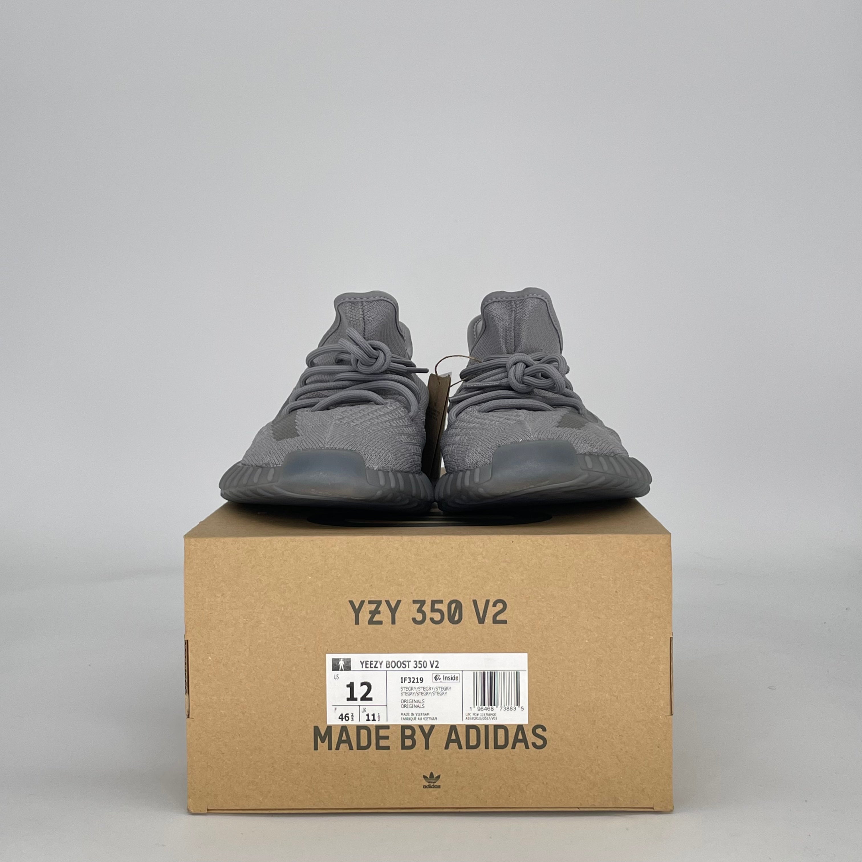 ADIDAS YEEZY BOOST 350 V2 STEEL GREY IF3219 SIZE 12/13.5W