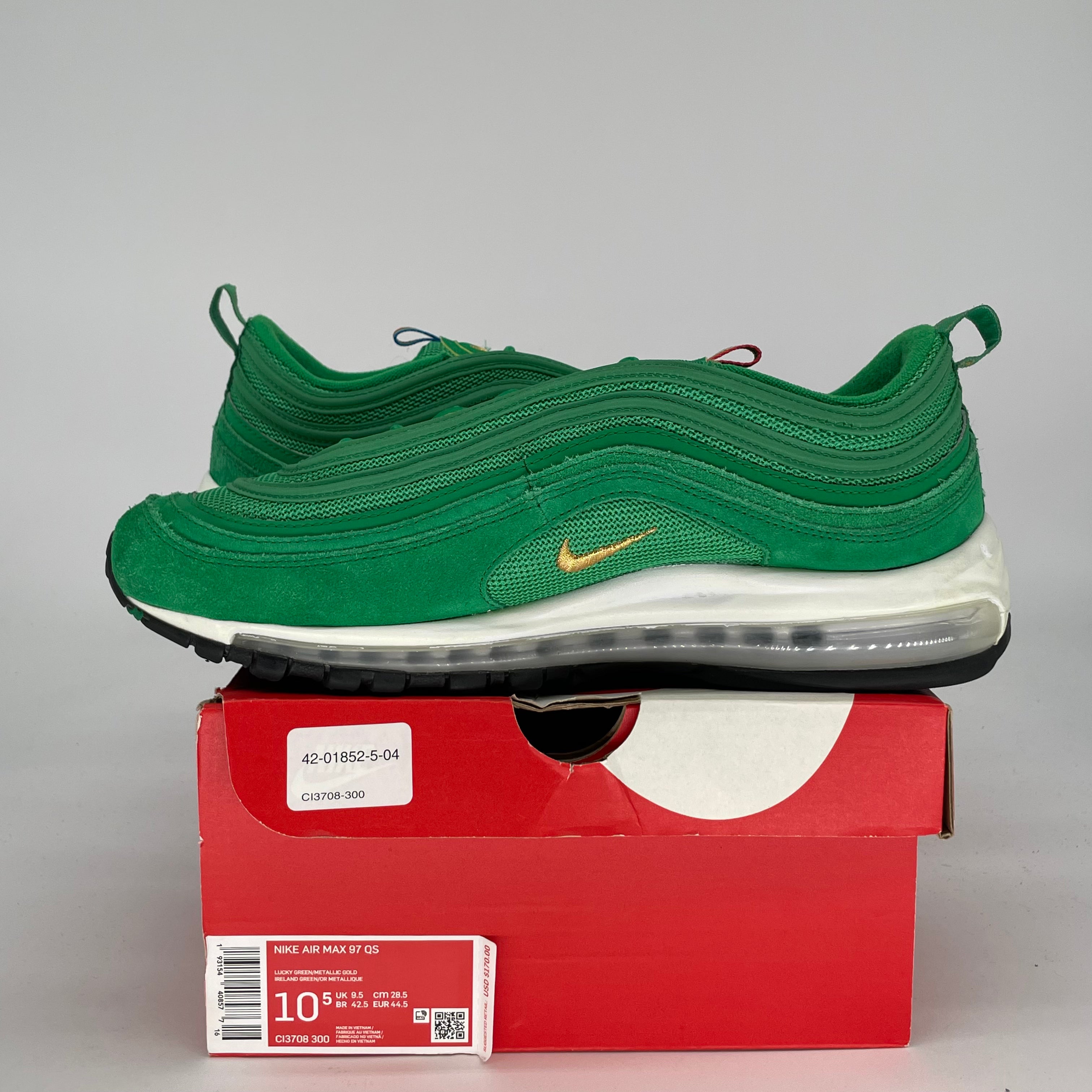 NIKE AIR MAX 97 LUCKY GREEN CI3708-300 SIZE 10.5/12W