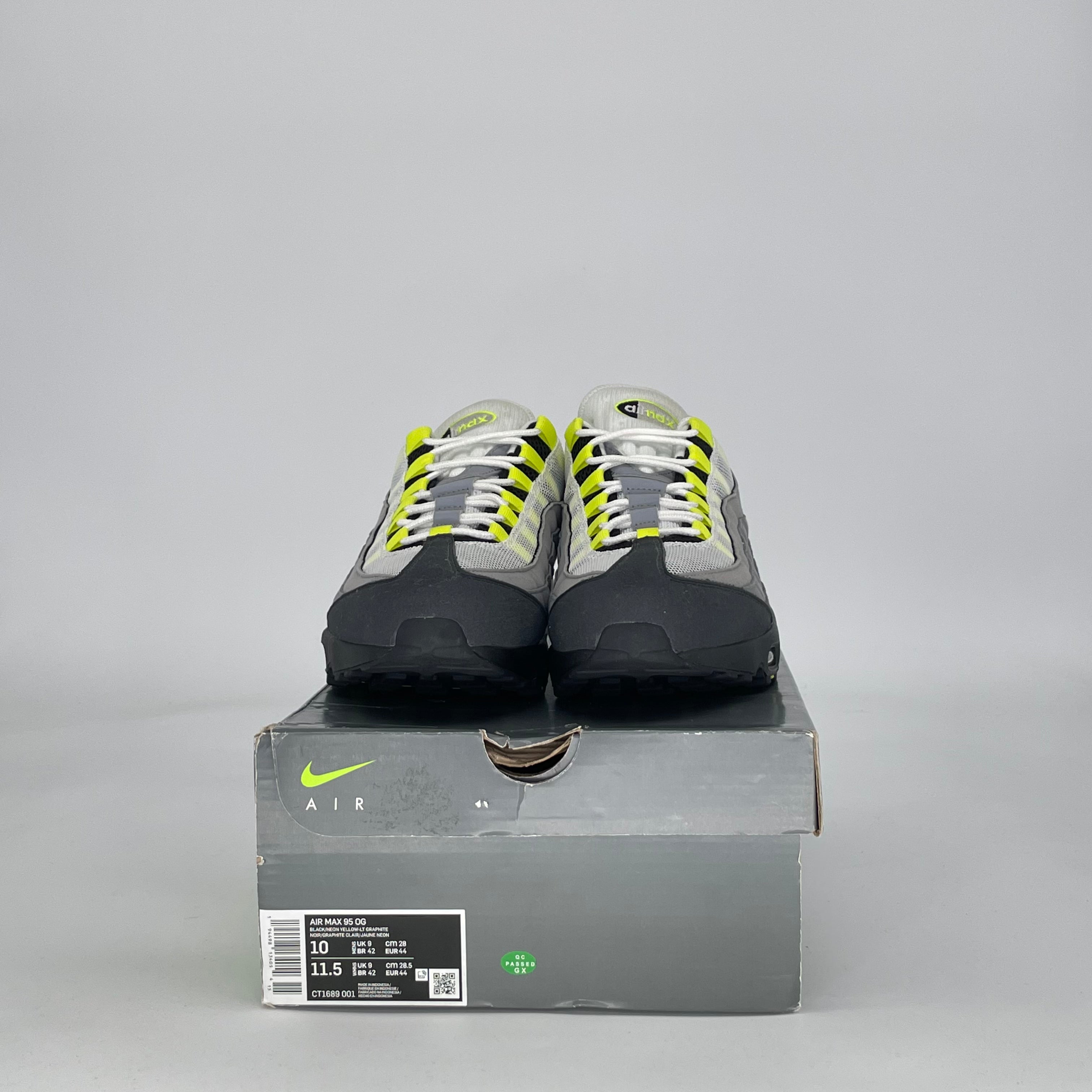 NIKE AIR MAX 95 OG NEON (2020) CT1689-001 SIZE 10/11.5W