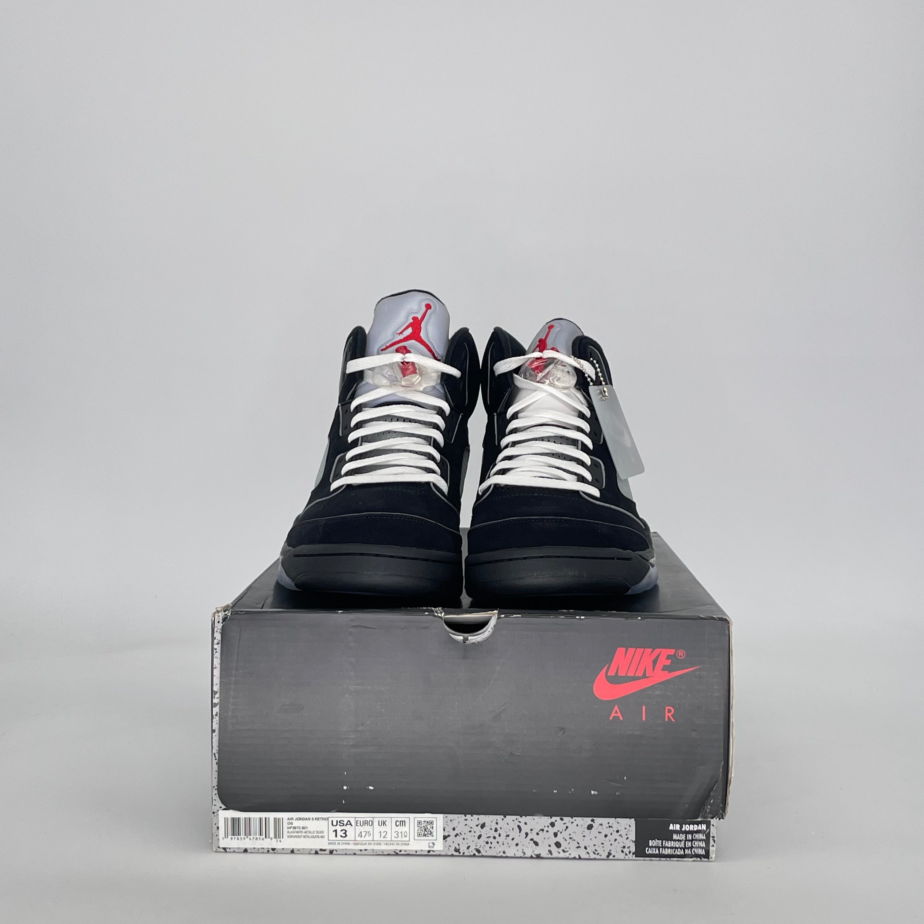 AIR JORDAN 5 BLACK METALLIC REIMAGINED HF3975-001 SIZE 13/14.5W