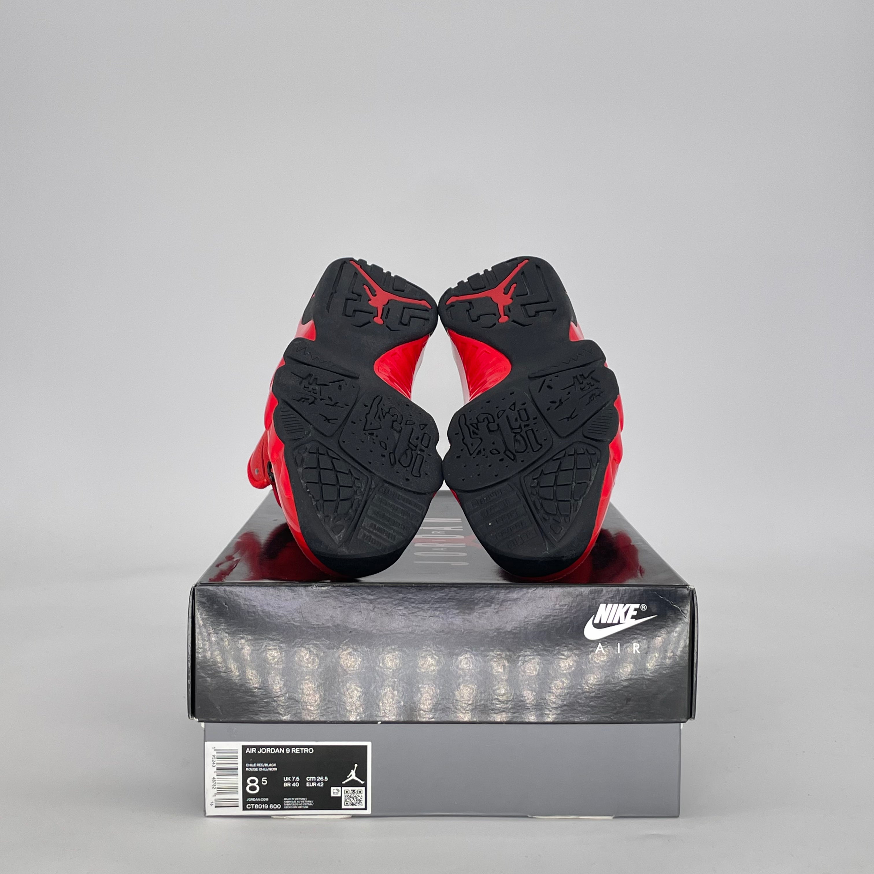 AIR JORDAN 9 CHILE RED CT8019-600 SIZE 8.5/10W