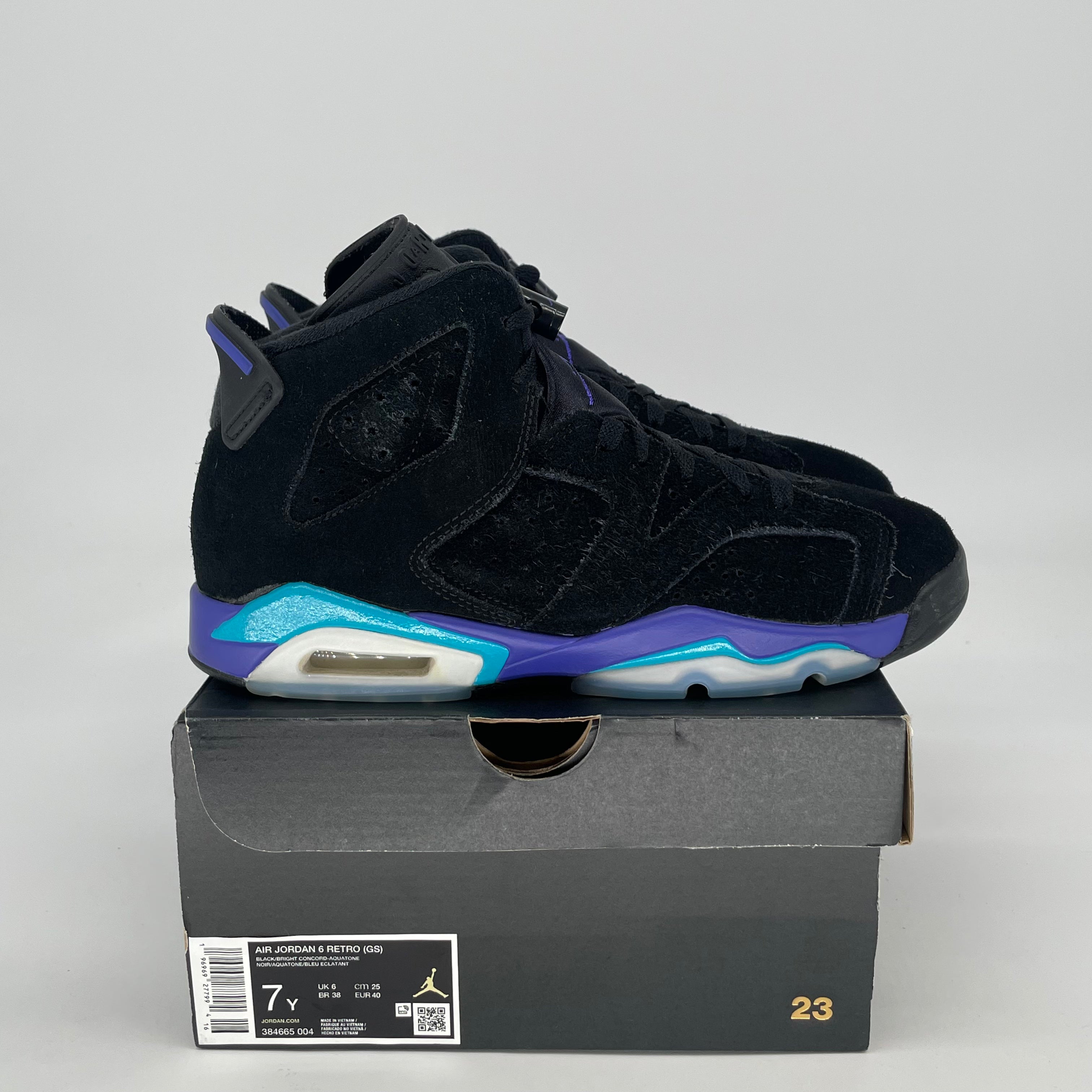 AIR JORDAN 6 AQUA 384665-004 SIZE 7/8.5W