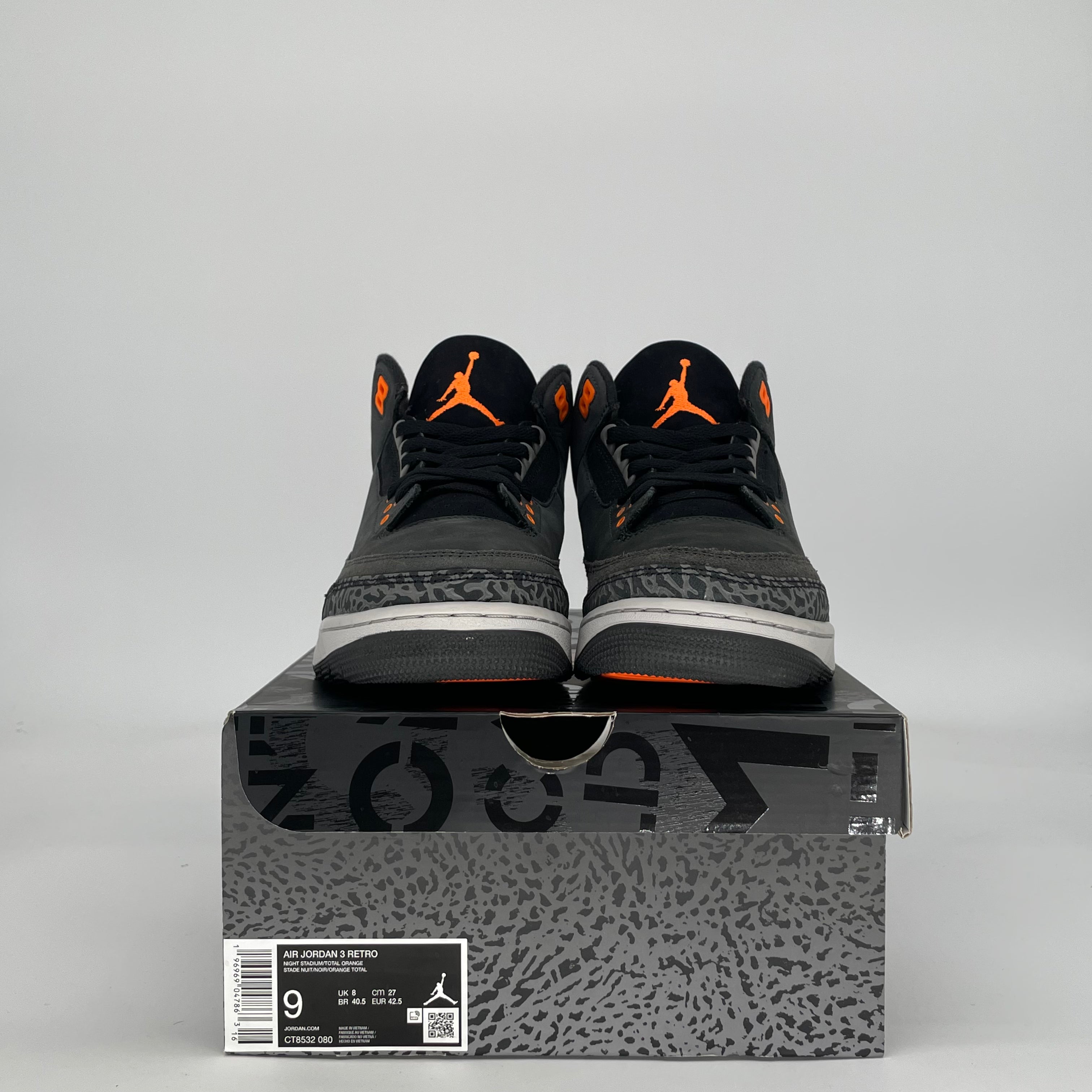 AIR JORDAN 3 FEAR PACK CT8532-080 SIZE 9/10.5W
