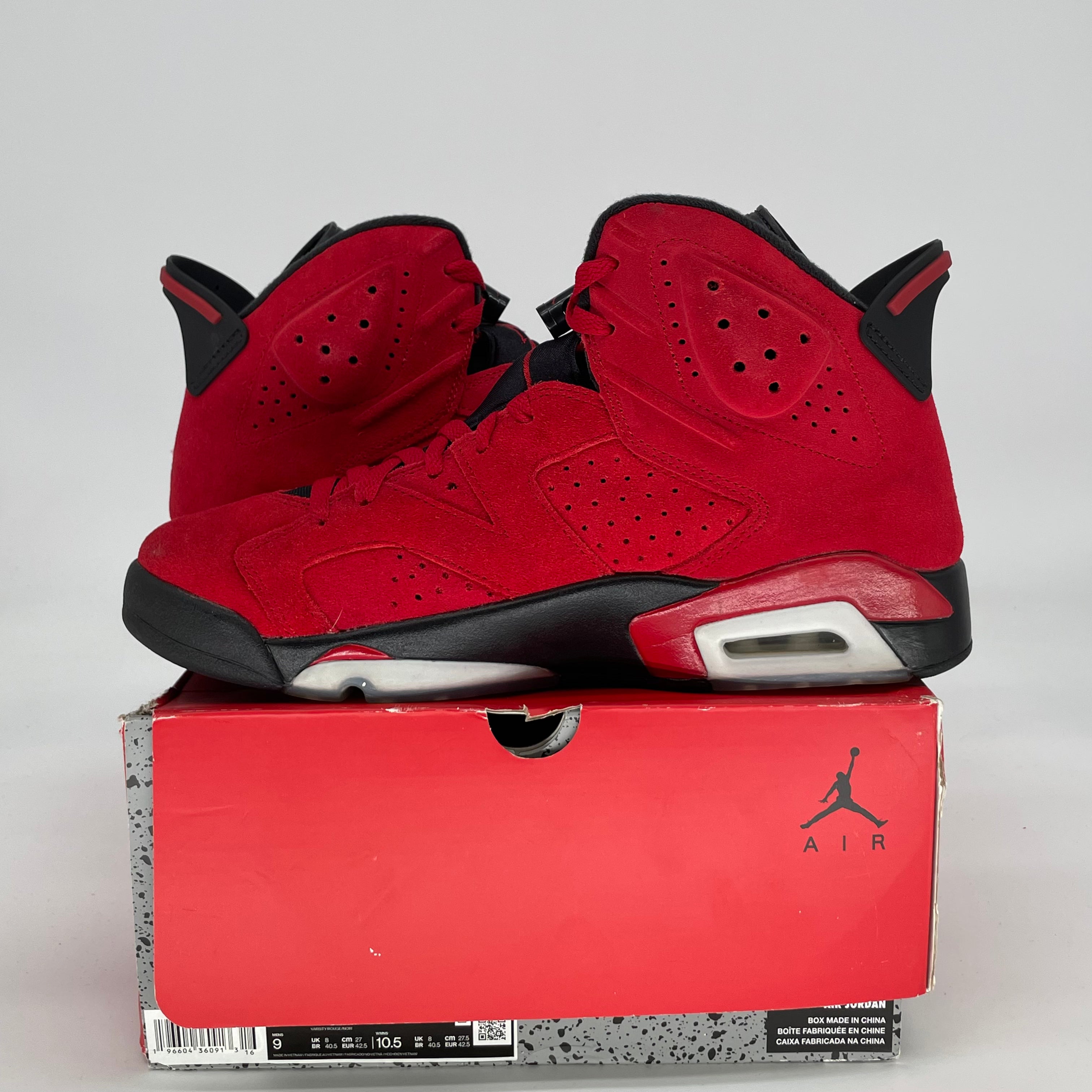 AIR JORDAN 6 TORO BRAVO CT8529-600 SIZE 9/10.5W