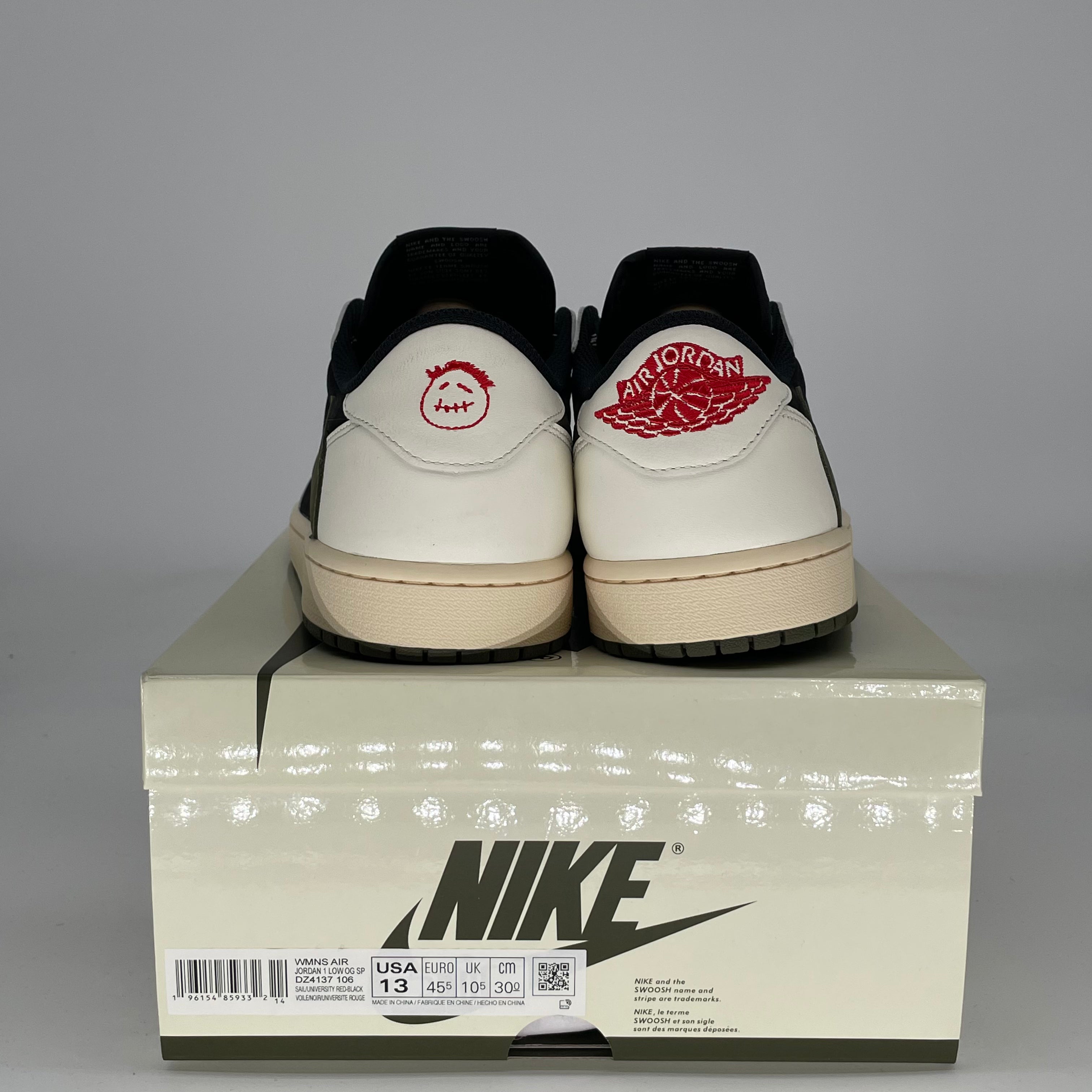 TRAVIS SCOTT X AIR JORDAN 1 LOW OLIVE W DZ4137-106 SIZE 11.5/13W