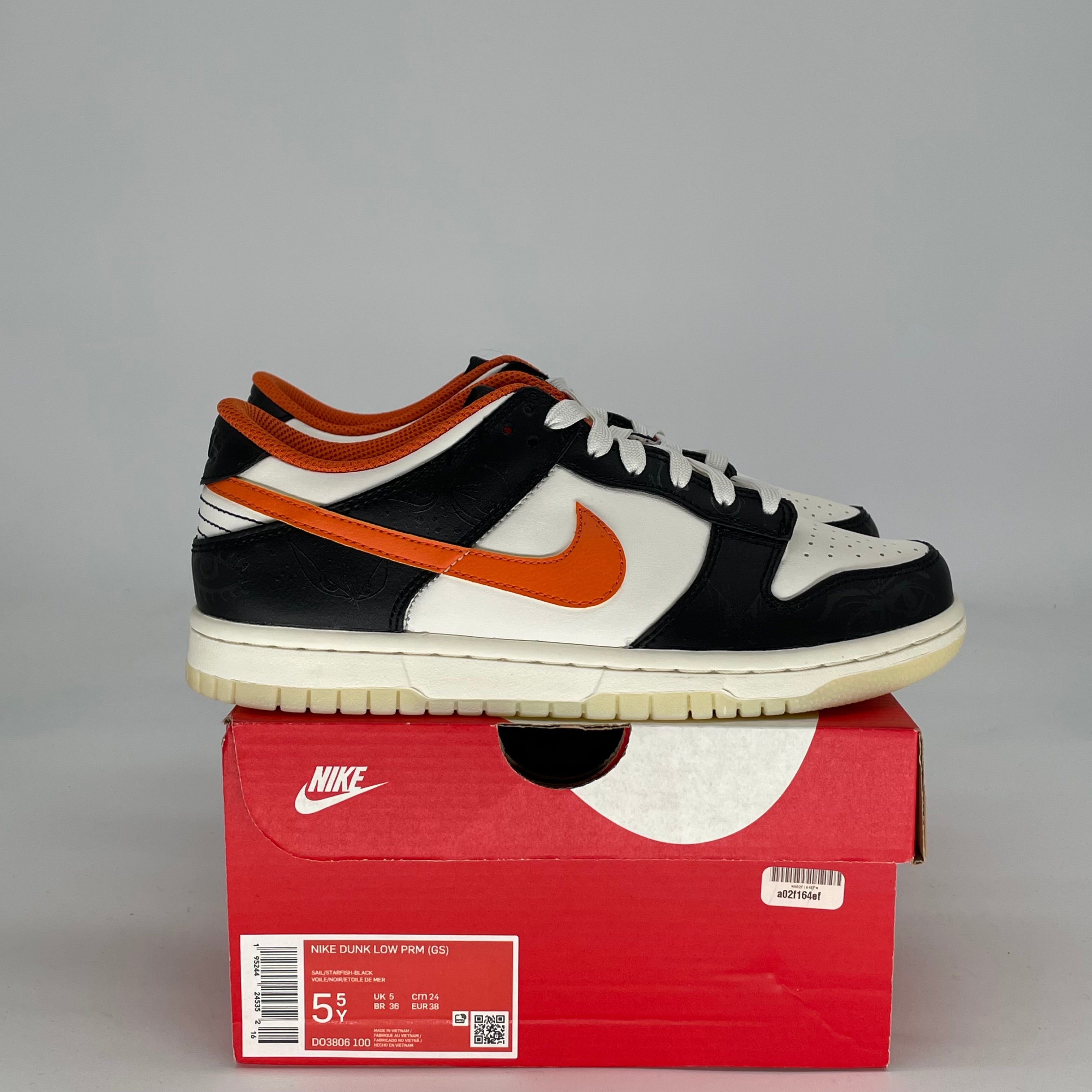 NIKE DUNK LOW HALLOWEEN DO3806-100 SIZE 5.5/7W