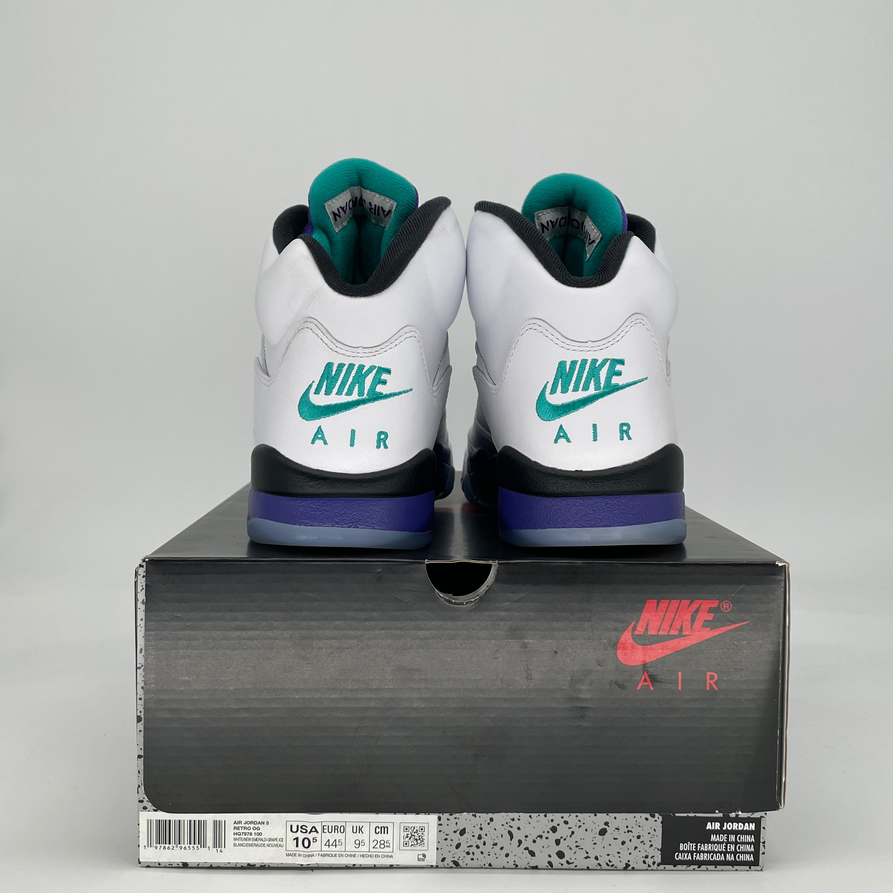 AIR JORDAN 5 GRAPE HQ7978-100 SIZE 10.5/12W