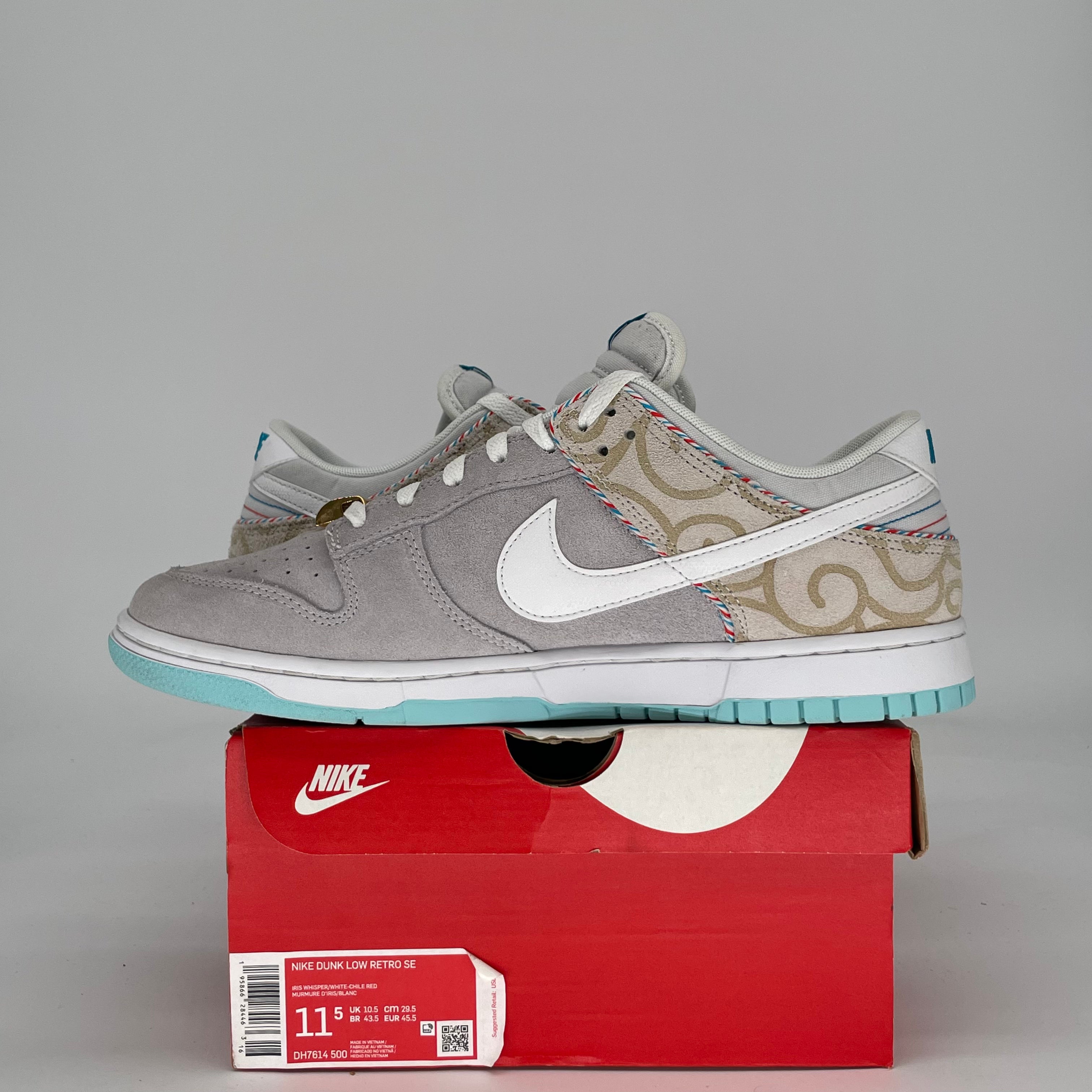 NIKE DUNK LOW BARBER SHOP GREY DH7614-500 SIZE 11.5/13W