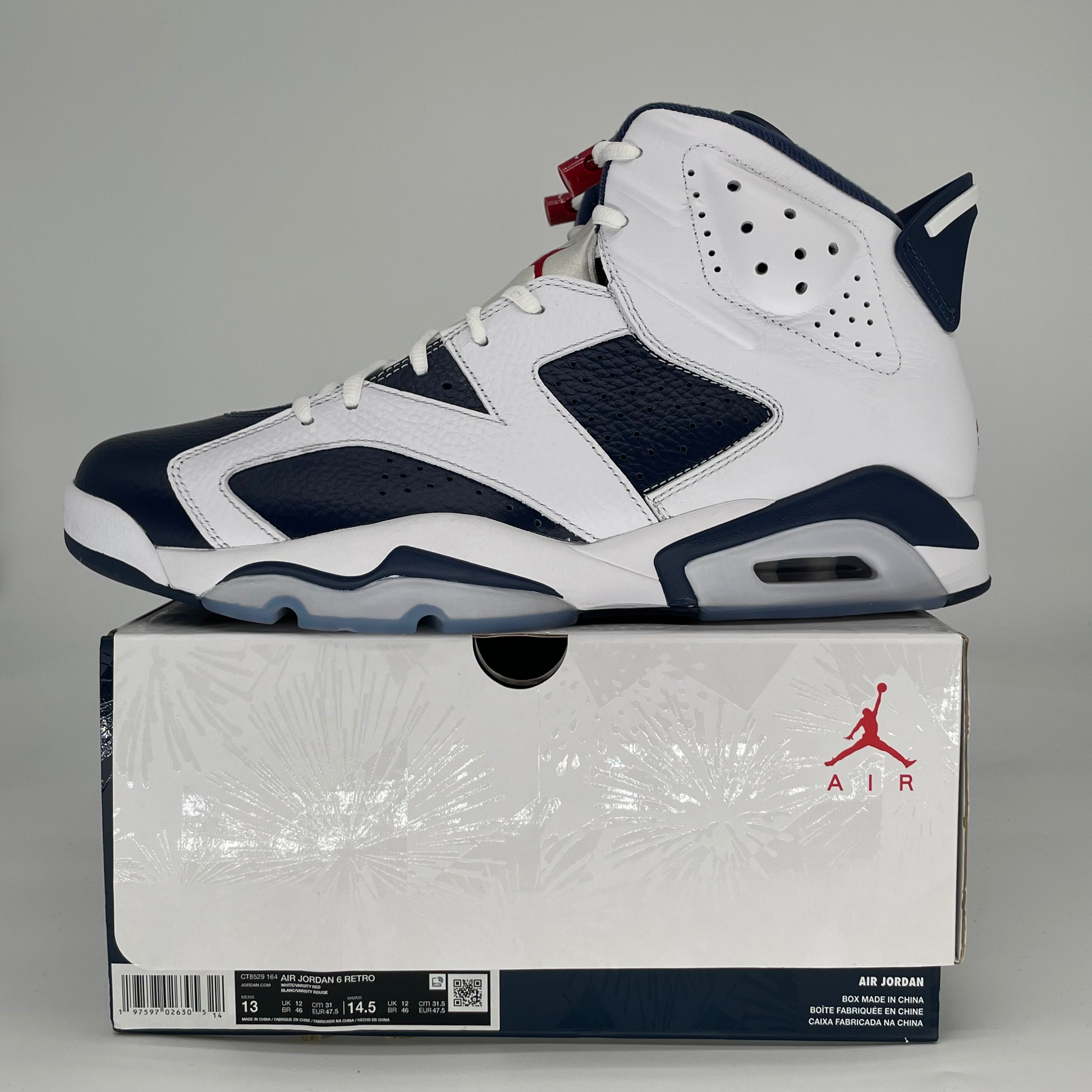 AIR JORDAN 6 OLYMPIC CT8529-164 SIZE 13/14.5W