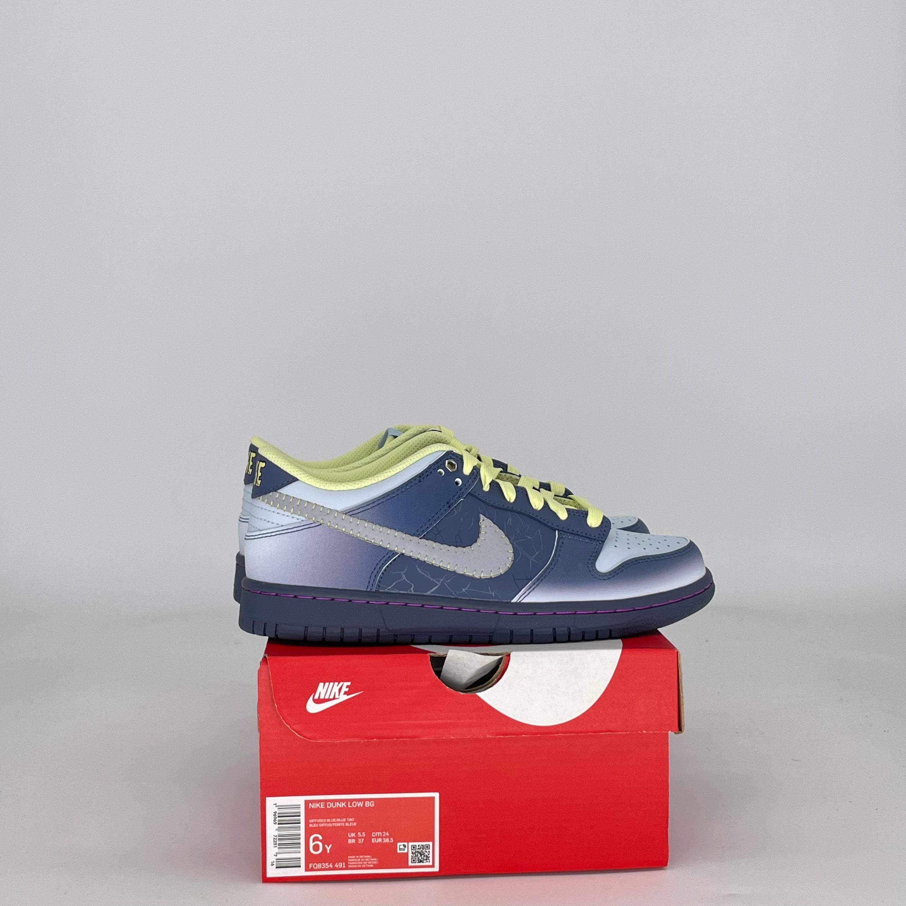 NIKE DUNK LOW HALLOWEEN I AM FEARLESS FQ8354-491 SIZE 6/7.5W GS