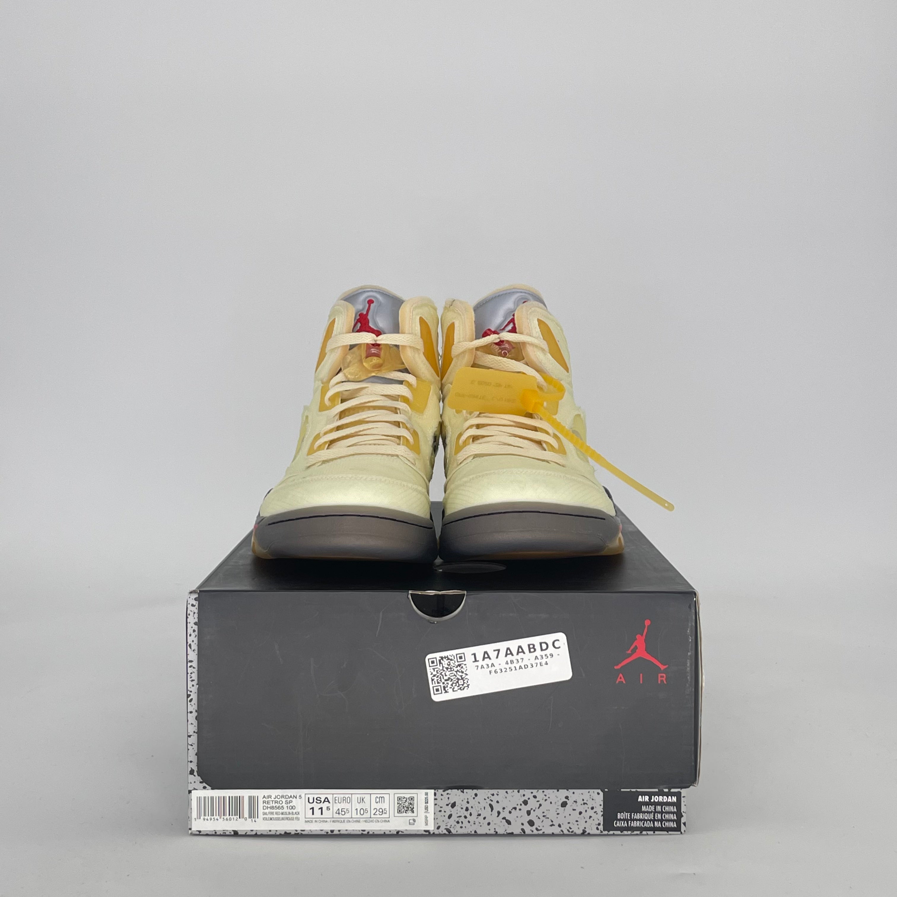 AIR JORDAN 5 OFF-WHITE SAIL DH8565-100 SIZE 11.5/13W