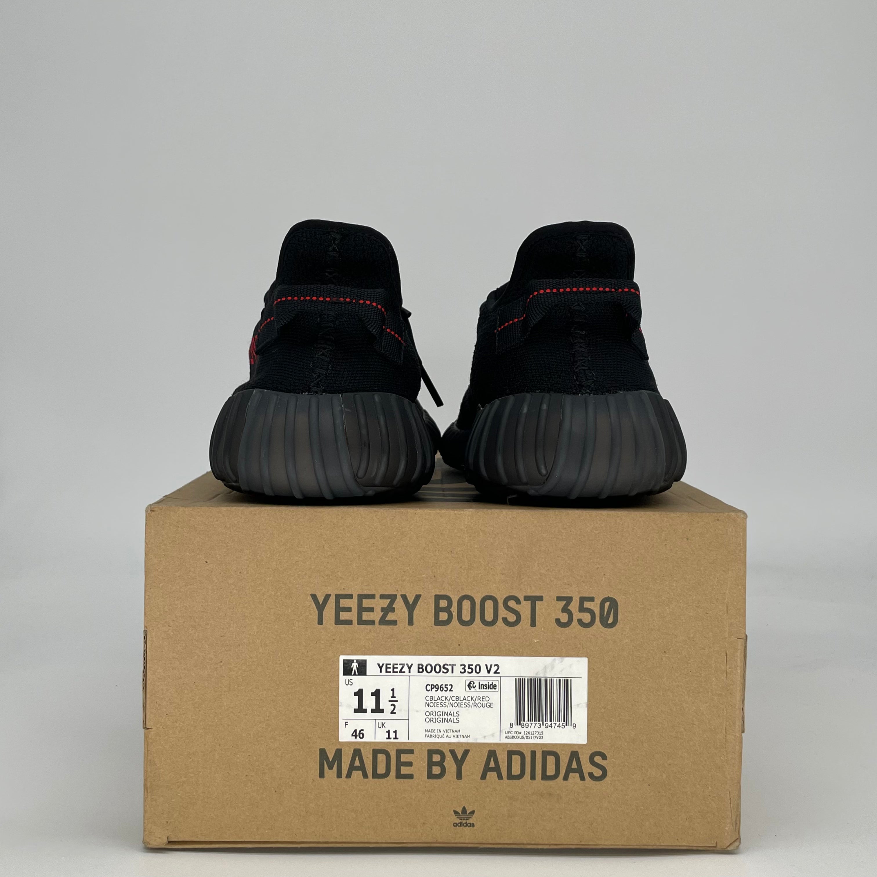 ADIDAS YEZZY BOOST 350 V2 BLACK RED CP9652 SIZE 11.5/13W