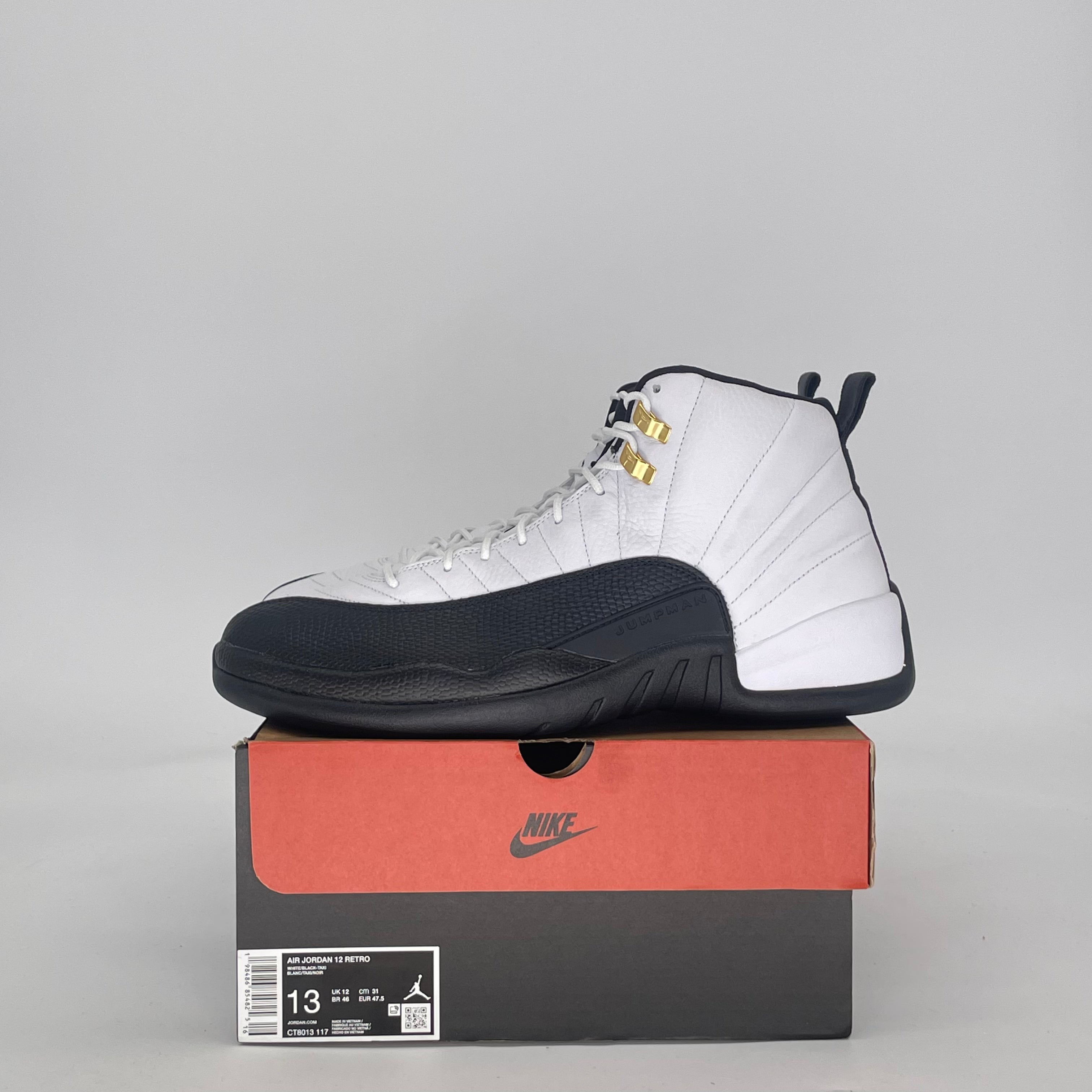 AIR JORDAN 12 TAXI CT8013-117 SIZE 13/14.5W