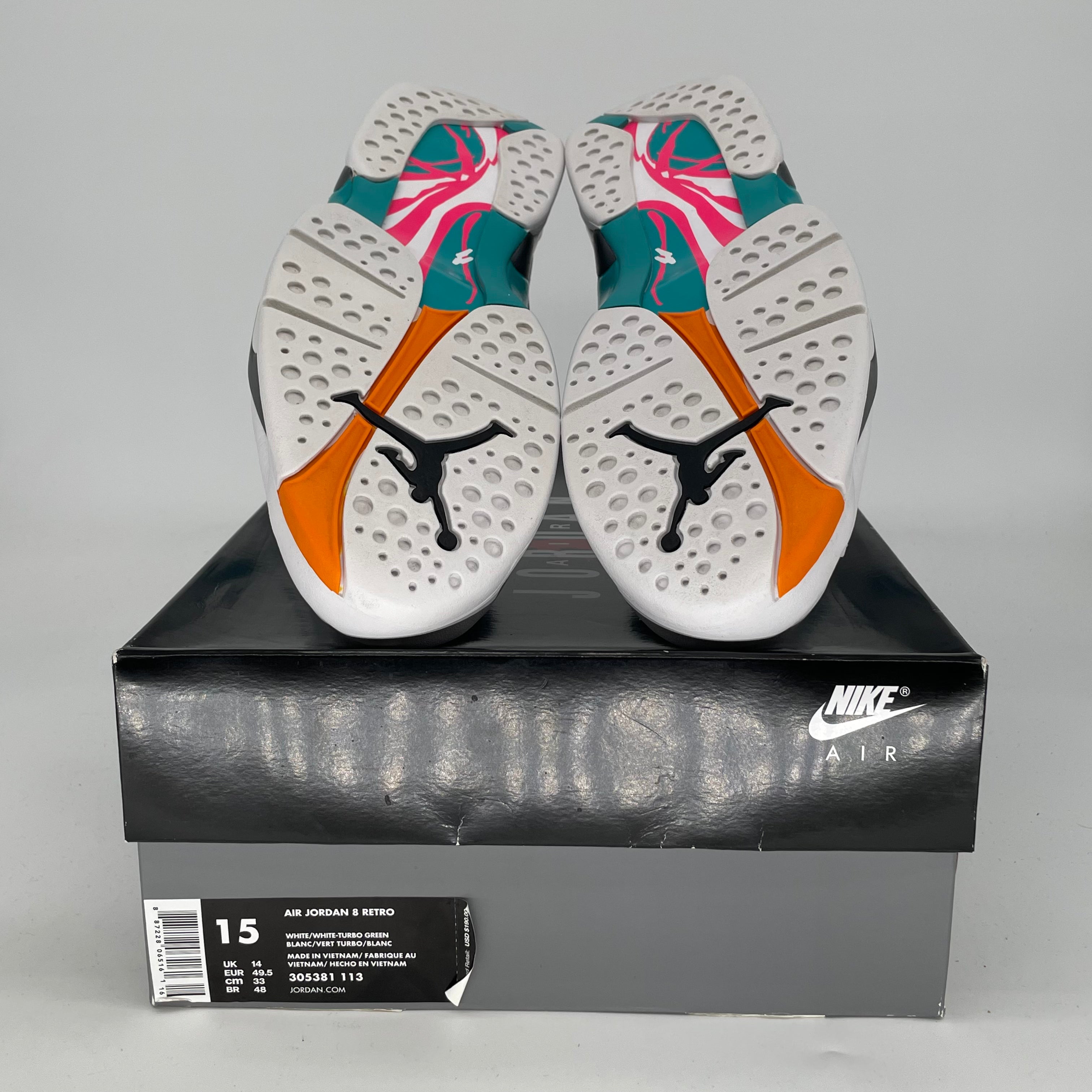 AIR JORDAN 8 SOUTH BEACH SIZE 15/16.5W 305381-113