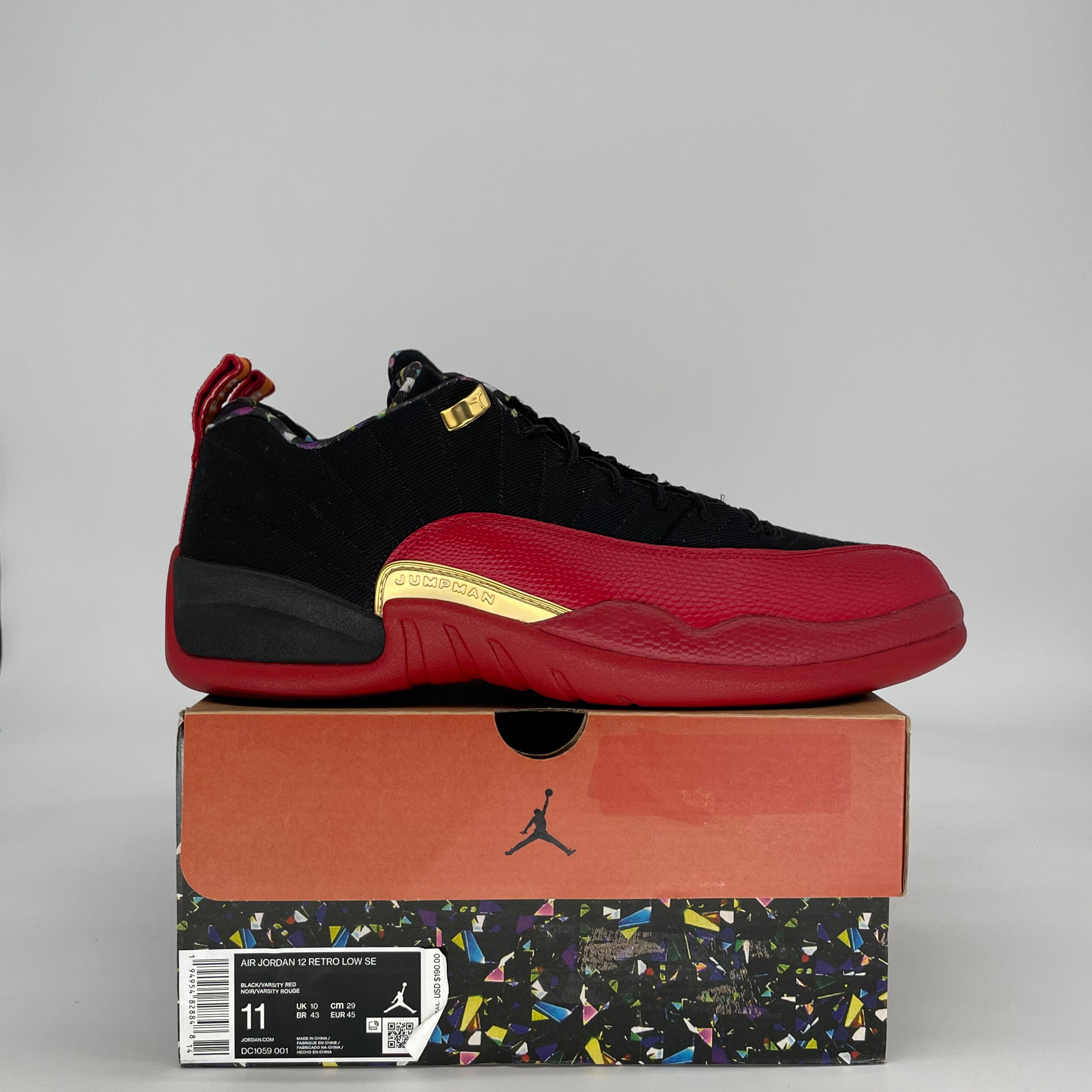 AIR JORDAN 12 LOW SUPER BOWL LV DC1059-001 SIZE 11/12.5W