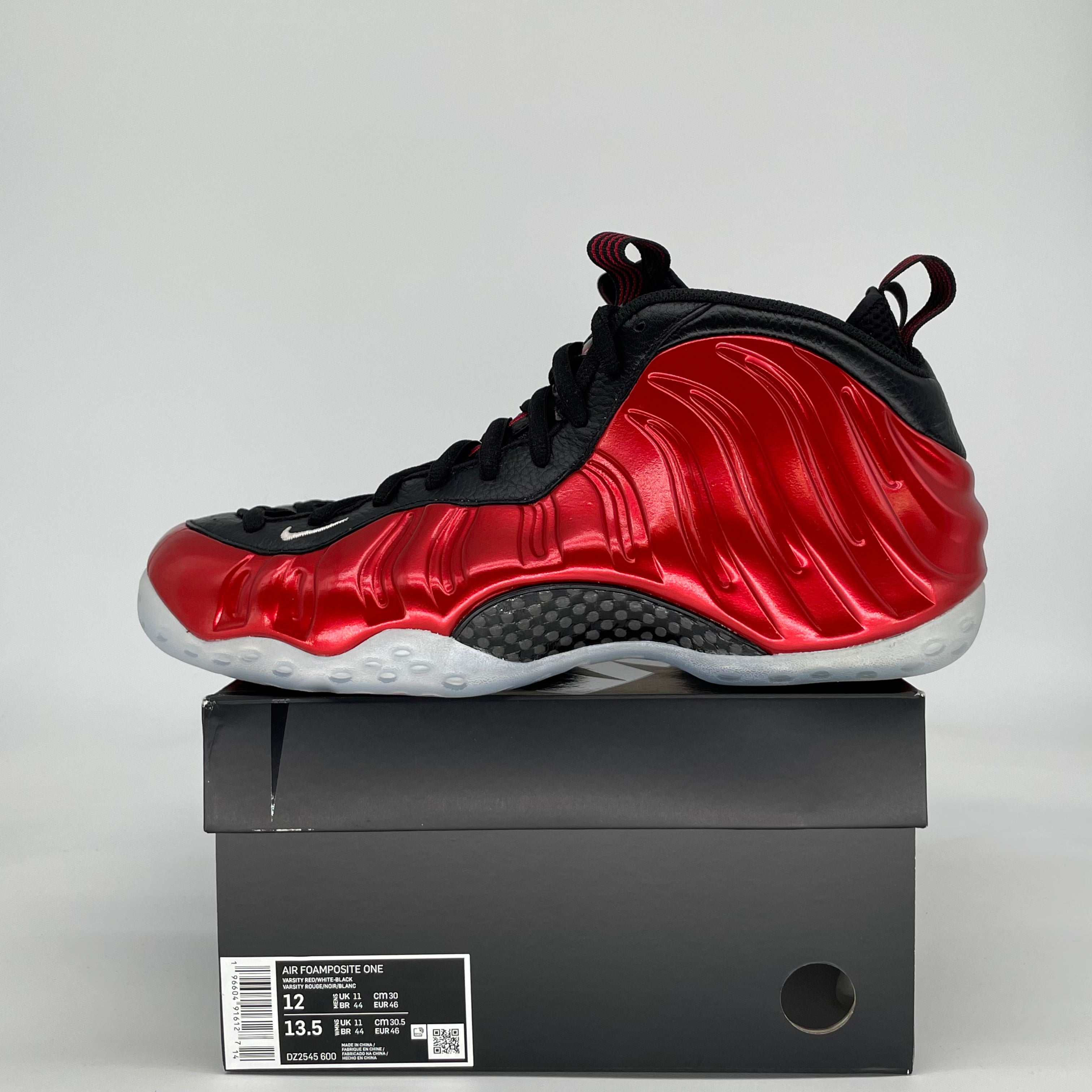 NIKE AIR FOAMPOSITE ONE METALLIC RED DZ2545-600 SIZE 12/13.5W