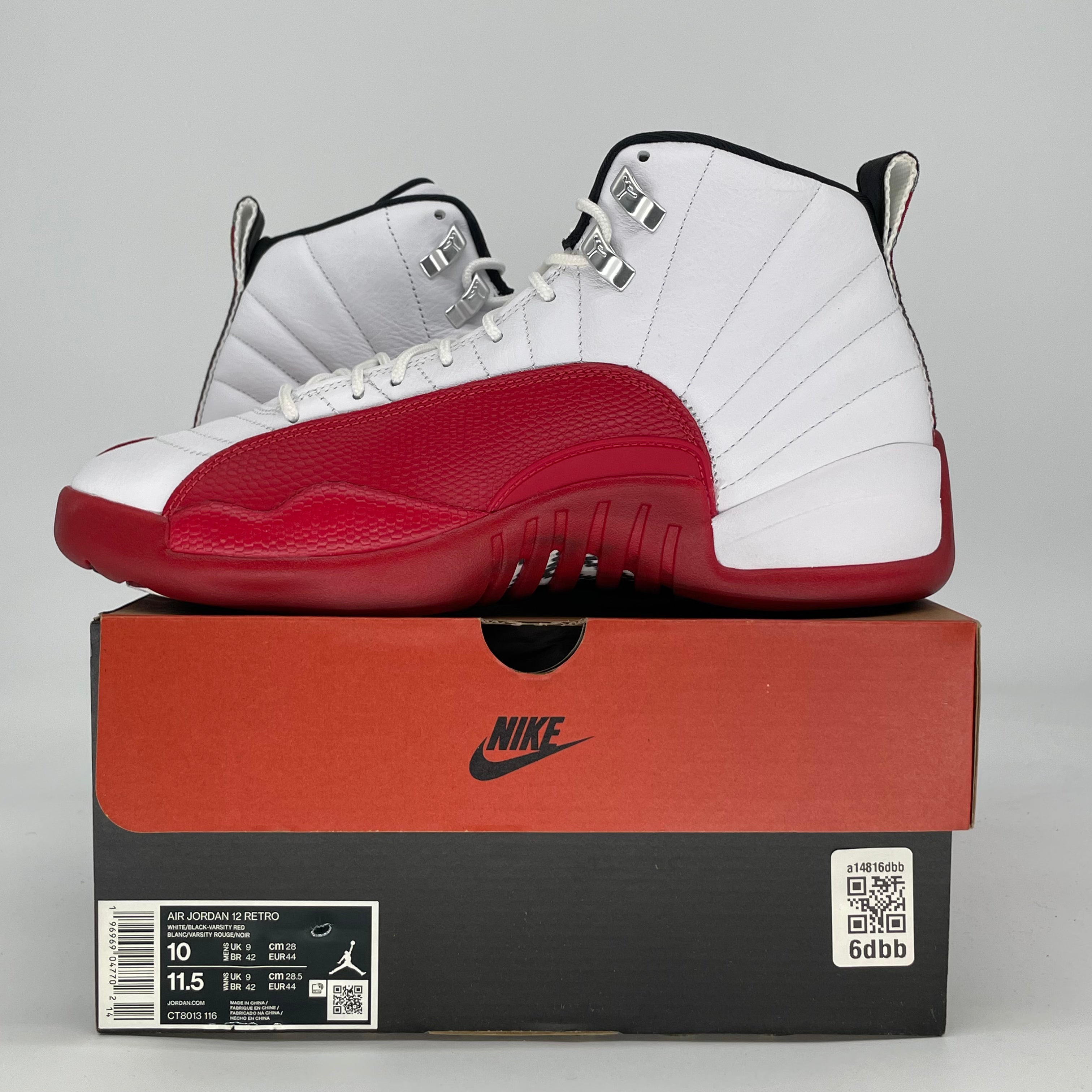 AIR JORDAN 12 CHERRY CT8031-116 SIZE 10/11.5W