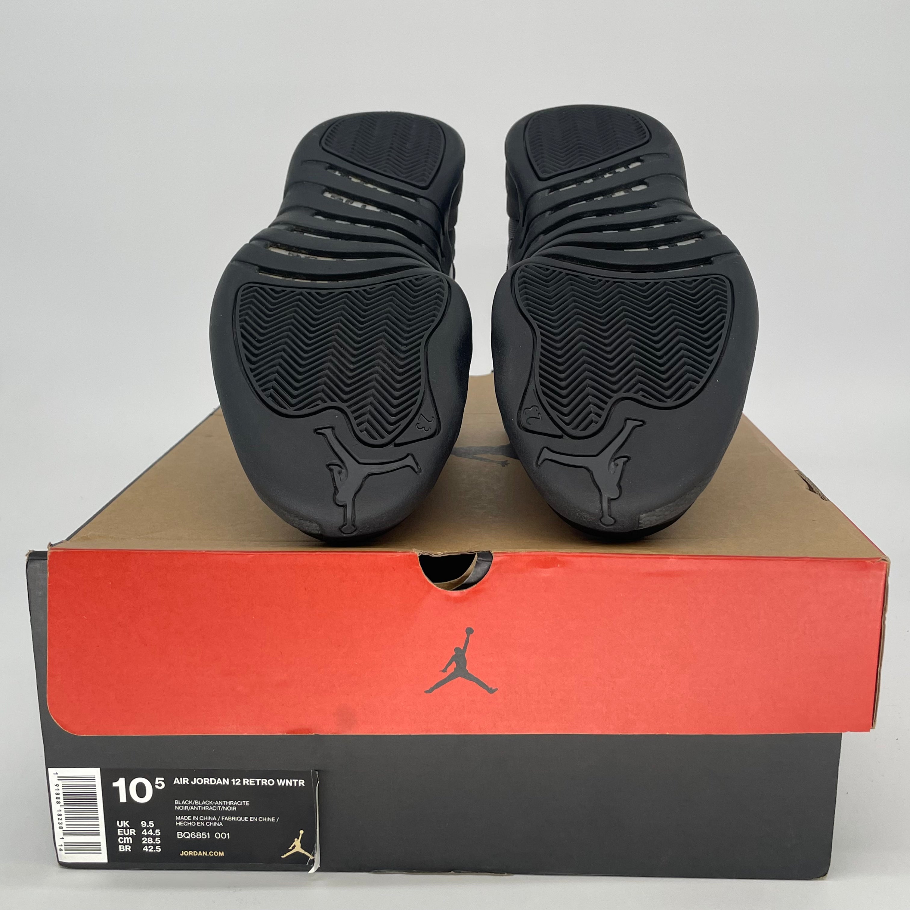 AIR JORDAN 12 WINTER BLACK BQ6851-001 SIZE 10.5/12W