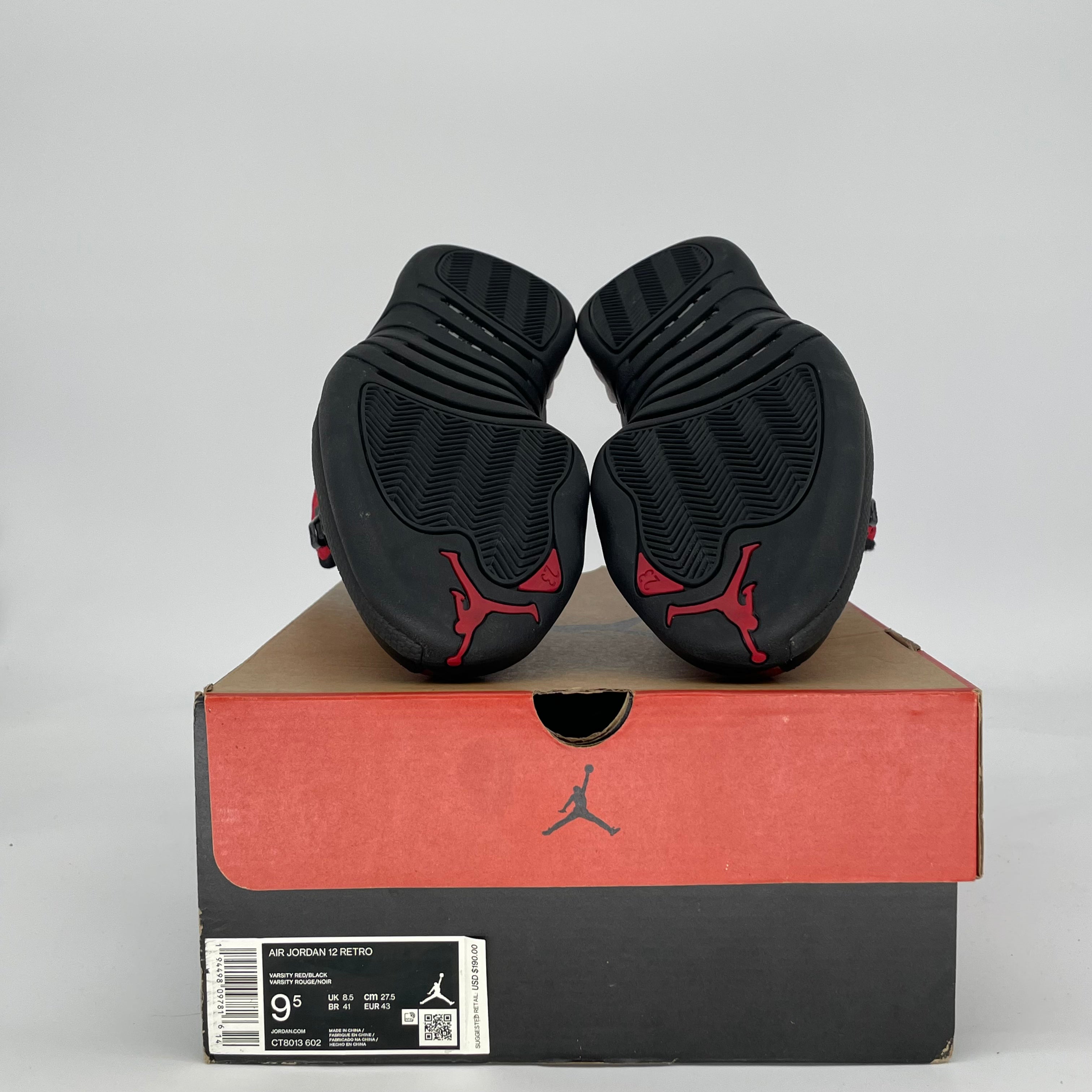 AIR JORDAN 12 REVERSE FLU GAME CT8013-602 SIZE 9.5/11W