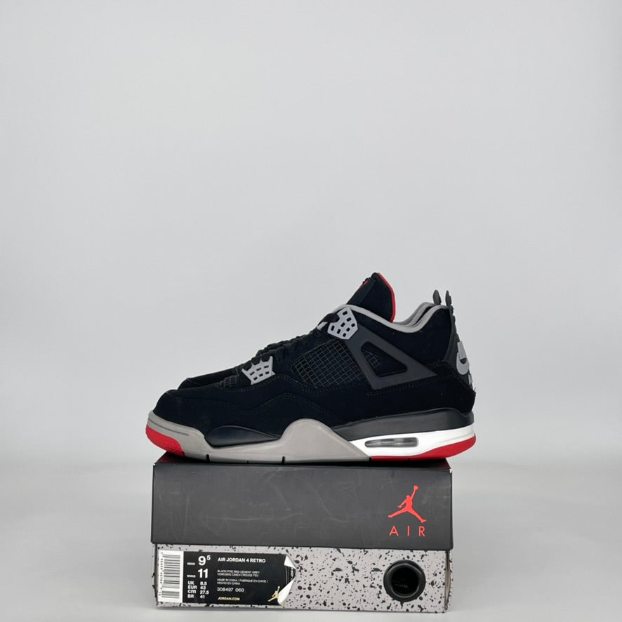 AIR JORDAN 4 BRED (2019) 308497-060 SIZE 9.5/11W