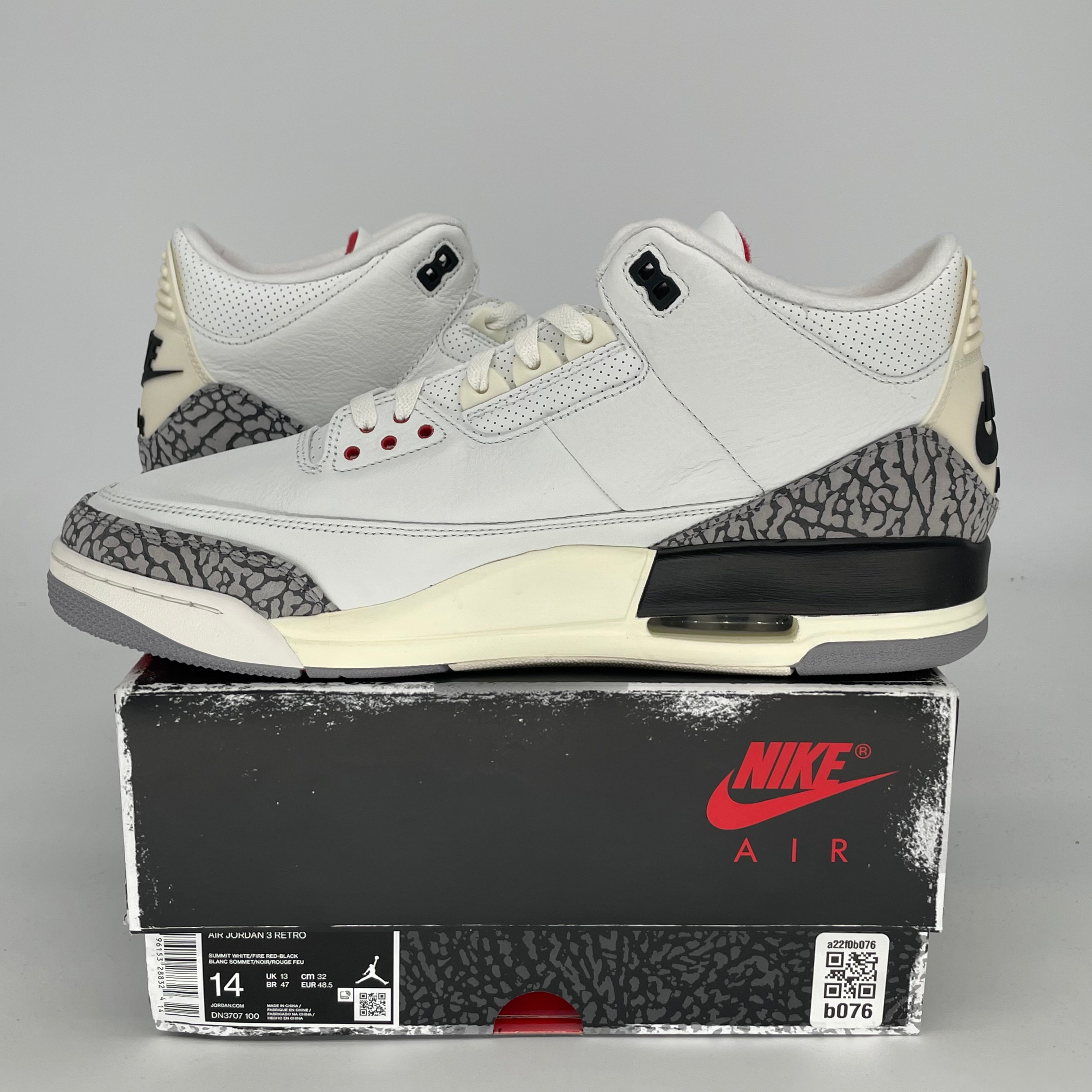 AIR JORDAN 3 WHITE CEMENT REIMAGINED SIZE 14/15.5W DN3707-100