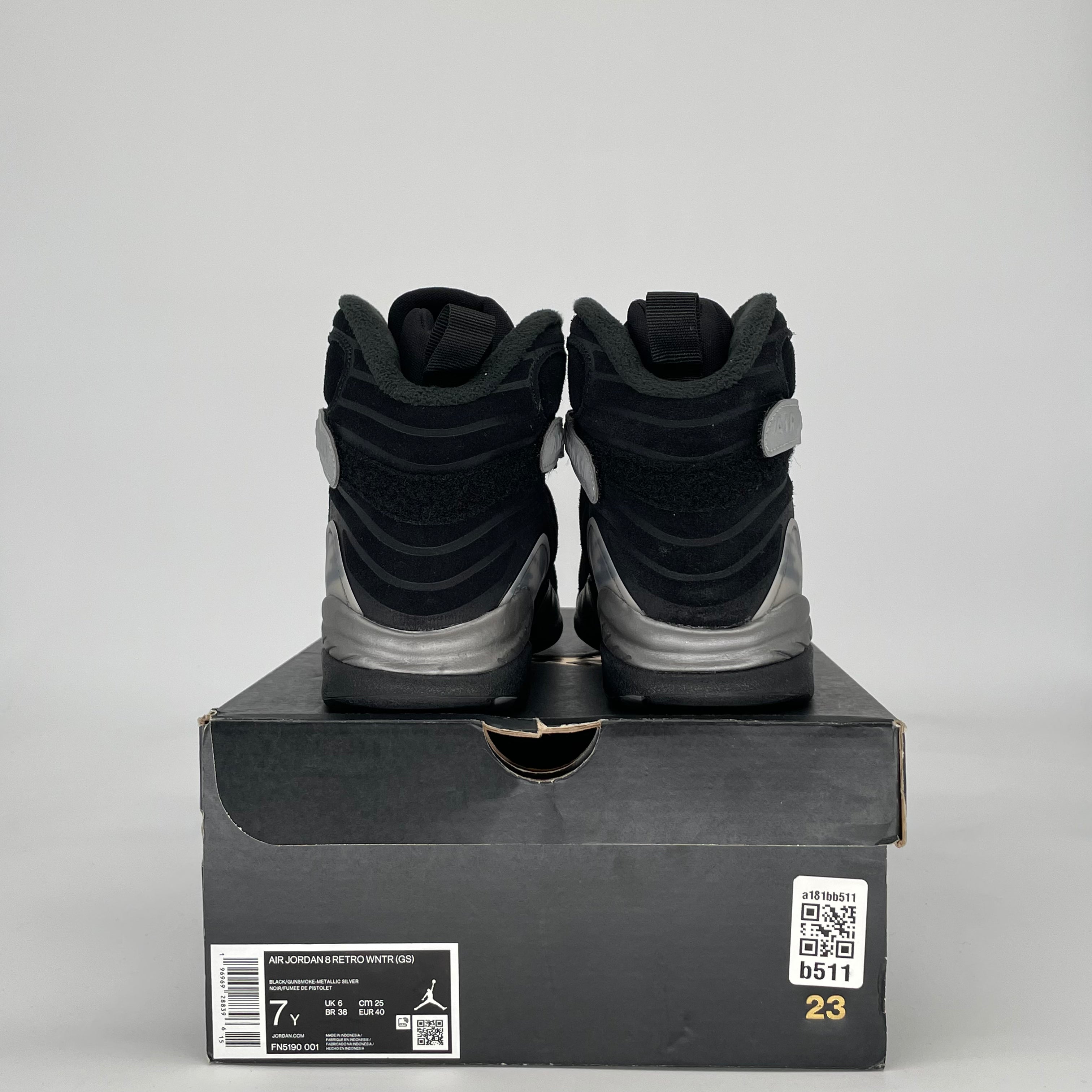 AIR JORDAN 8 WINTERIZED GUNSMOKE FN5190-001 SIZE 7/8.5W
