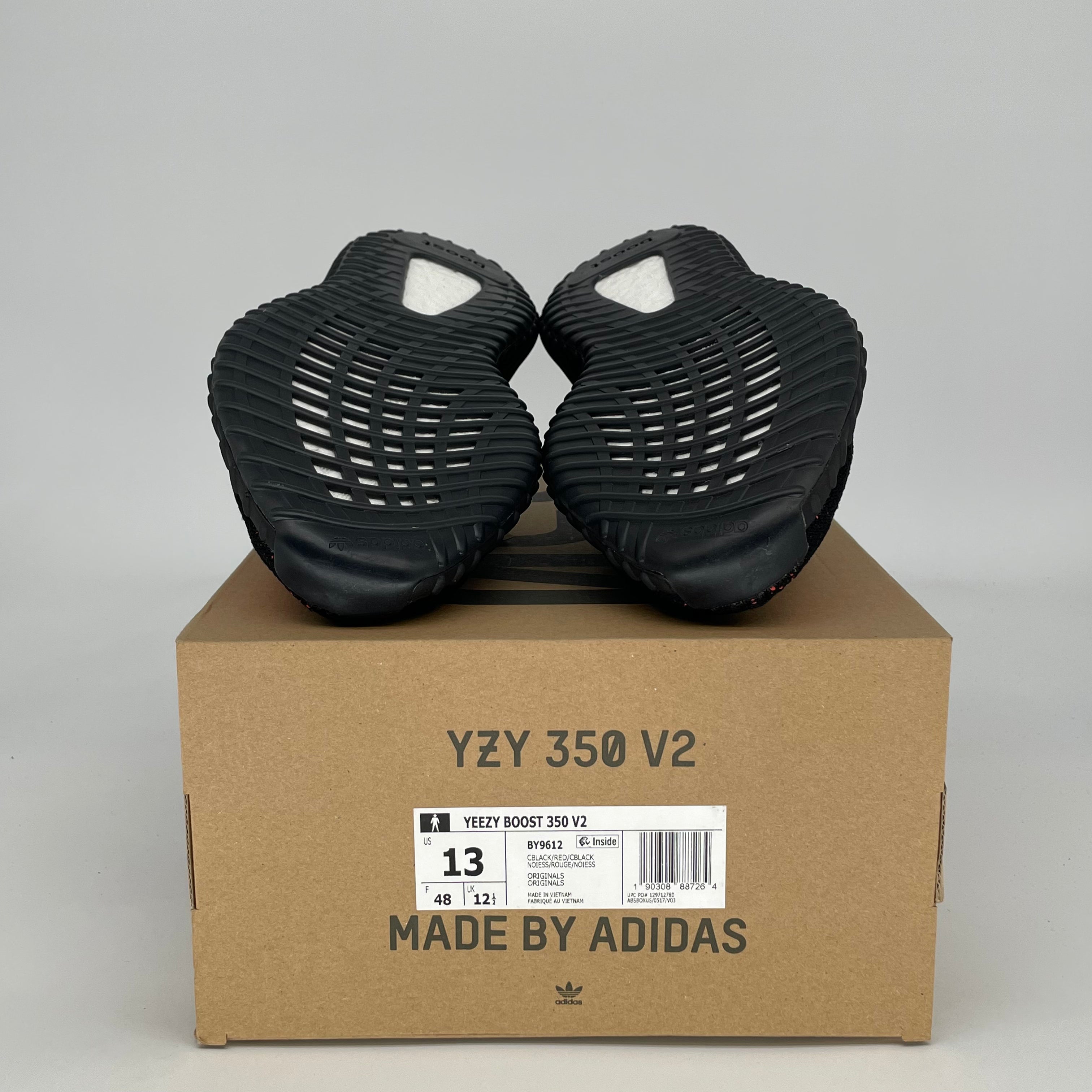 ADIDAS YEEZY 350 V2 CORE BLACK RED BY9612 SIZE 13/14.5W