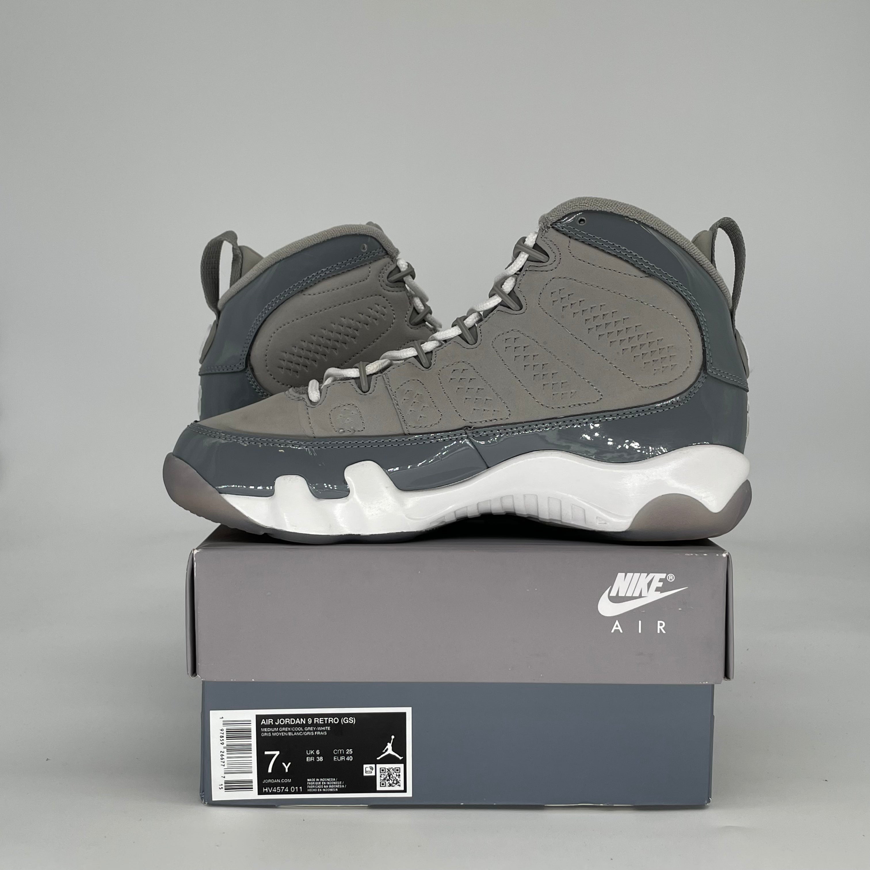 AIR JORDAN 9 COOL GREY HV4574-011 SIZE 7/8.5W