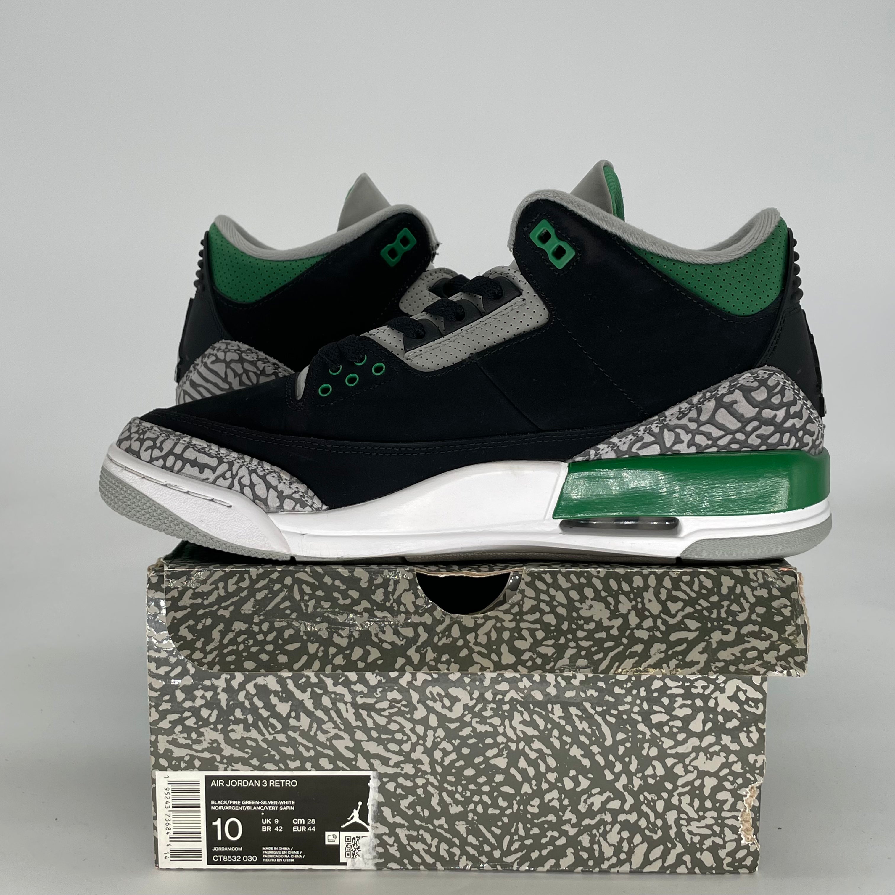 AIR JORDAN 3 PINE GREEN CT8532-030 SIZE 10/11.5W
