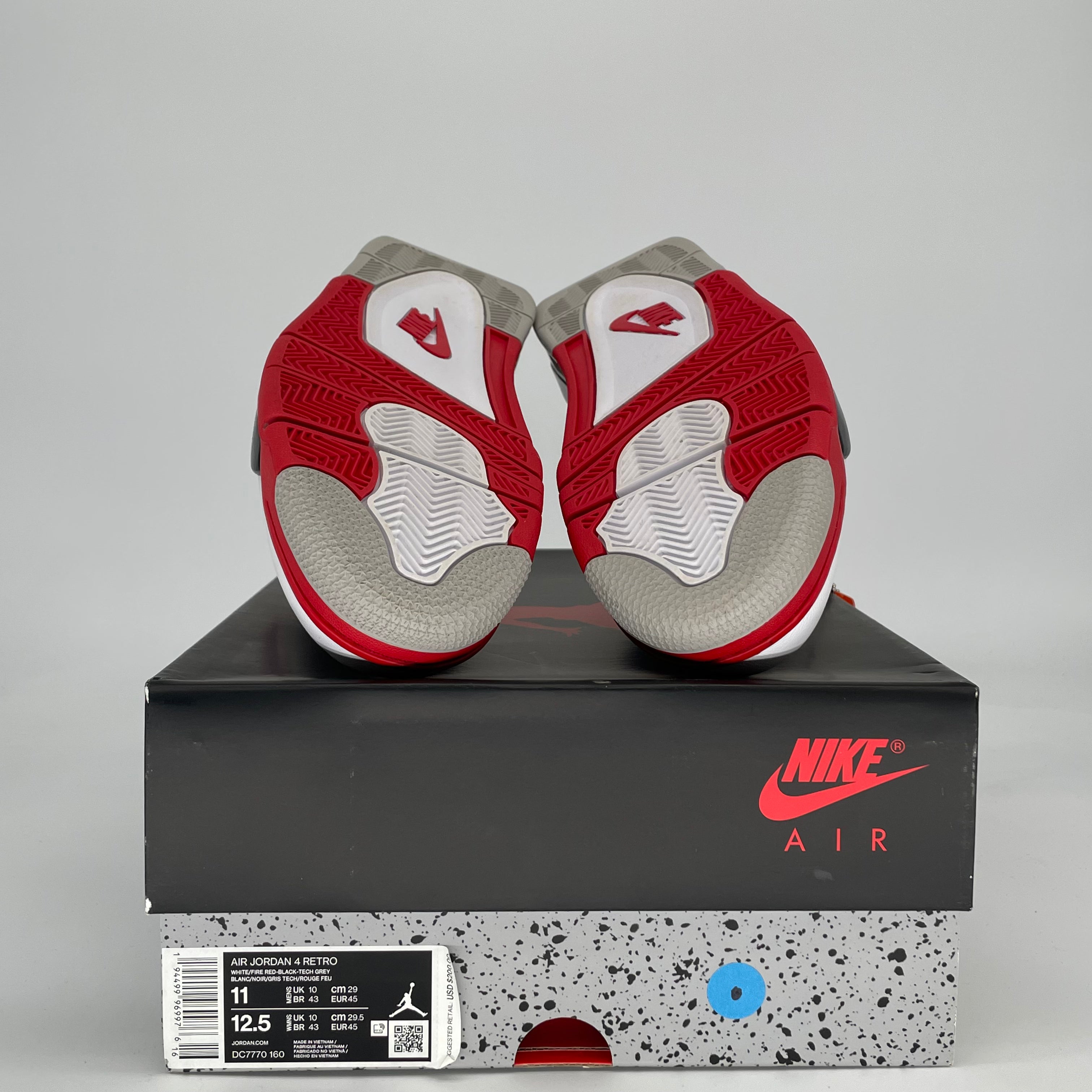 AIR JORDAN 4 FIRE RED DC7770-160 SIZE 11/12.5W