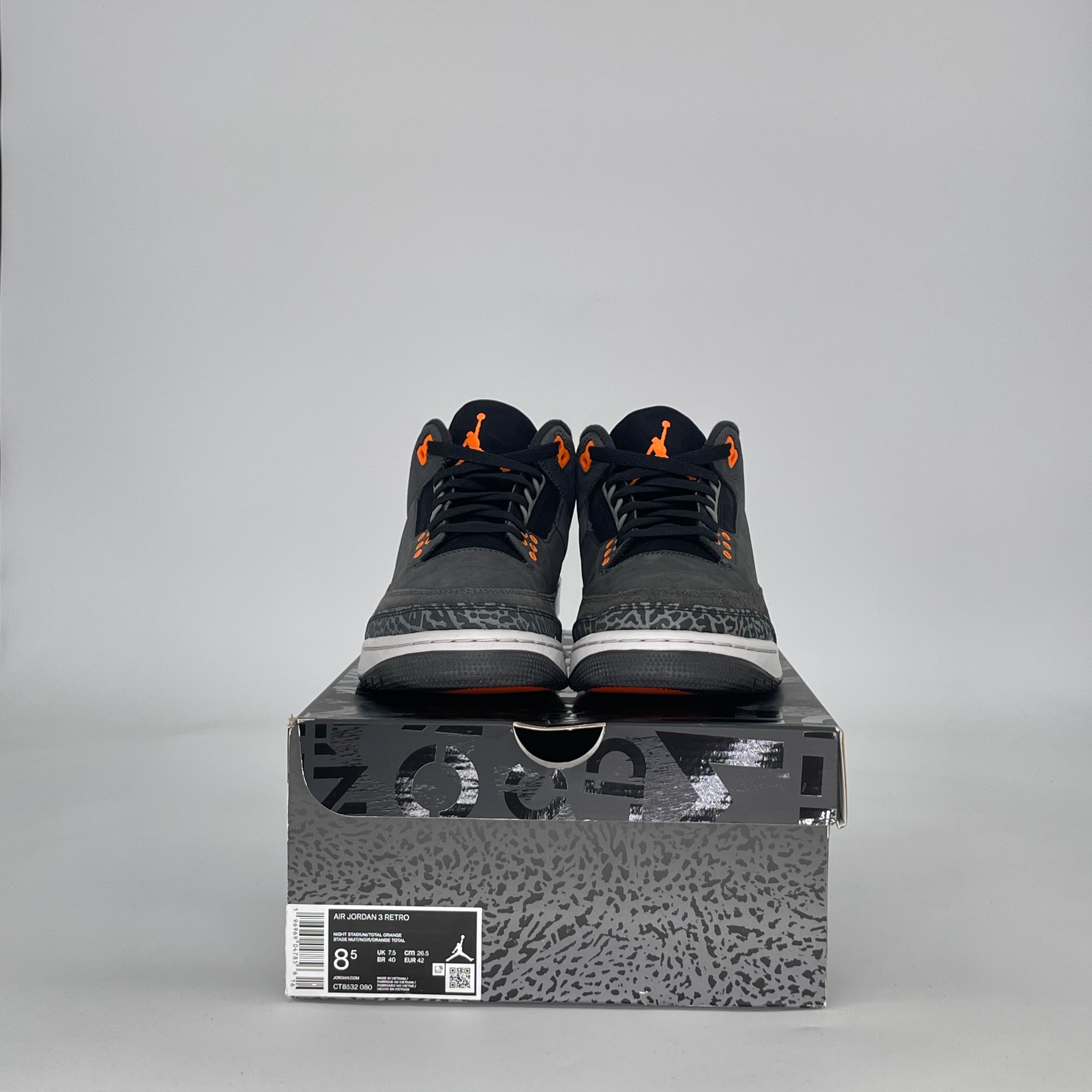 AIR JORDAN 3 FEAR PACK (2023) CT8532-080 SIZE 8.5/10W