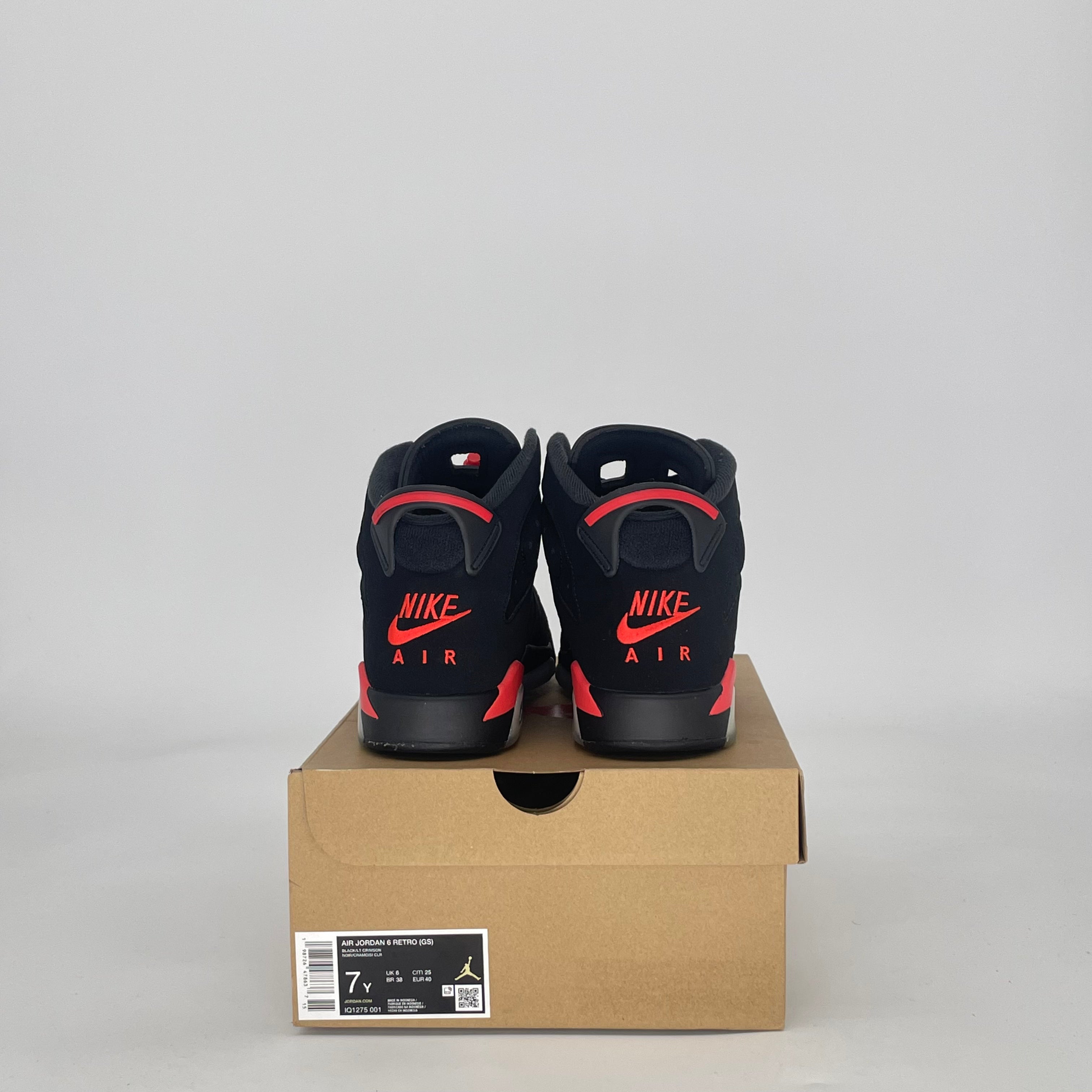 AIR JORDAN 6 INFRARED SALESMAN IQ1275-001 SIZE 7/8.5W GS