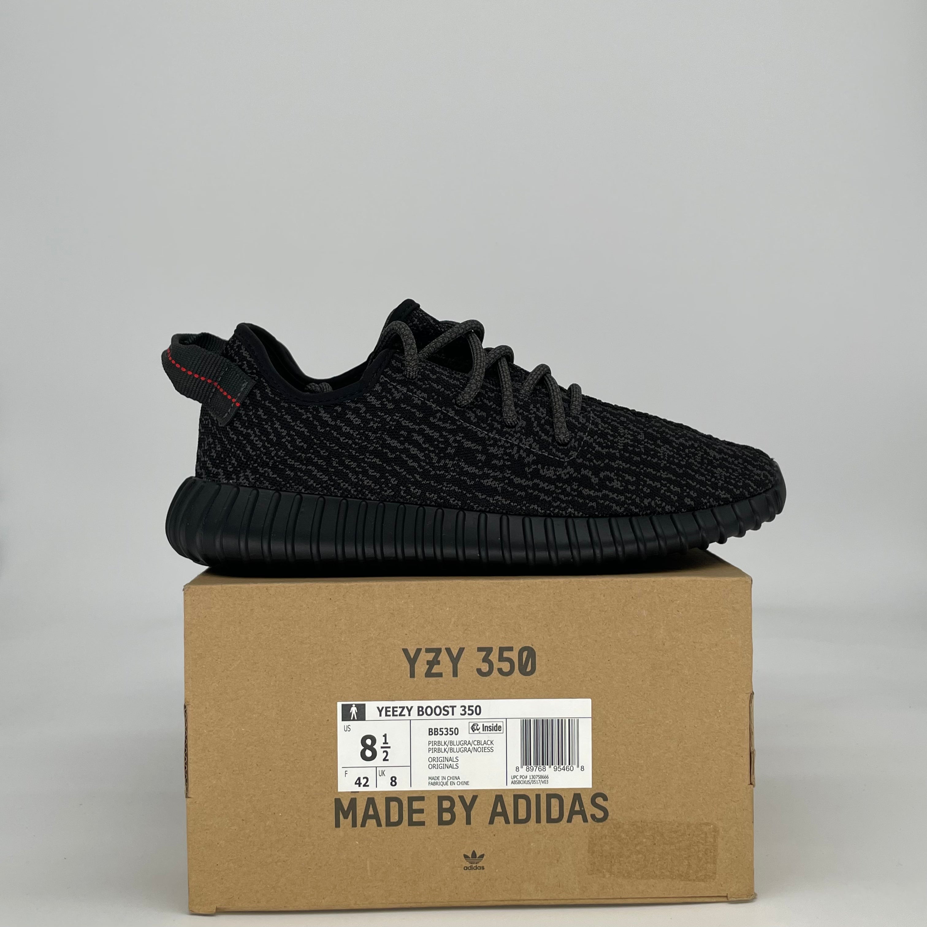 ADIDAS YEEZY 350 PIRATE BLACK BB5350 SIZE 8.5/10W
